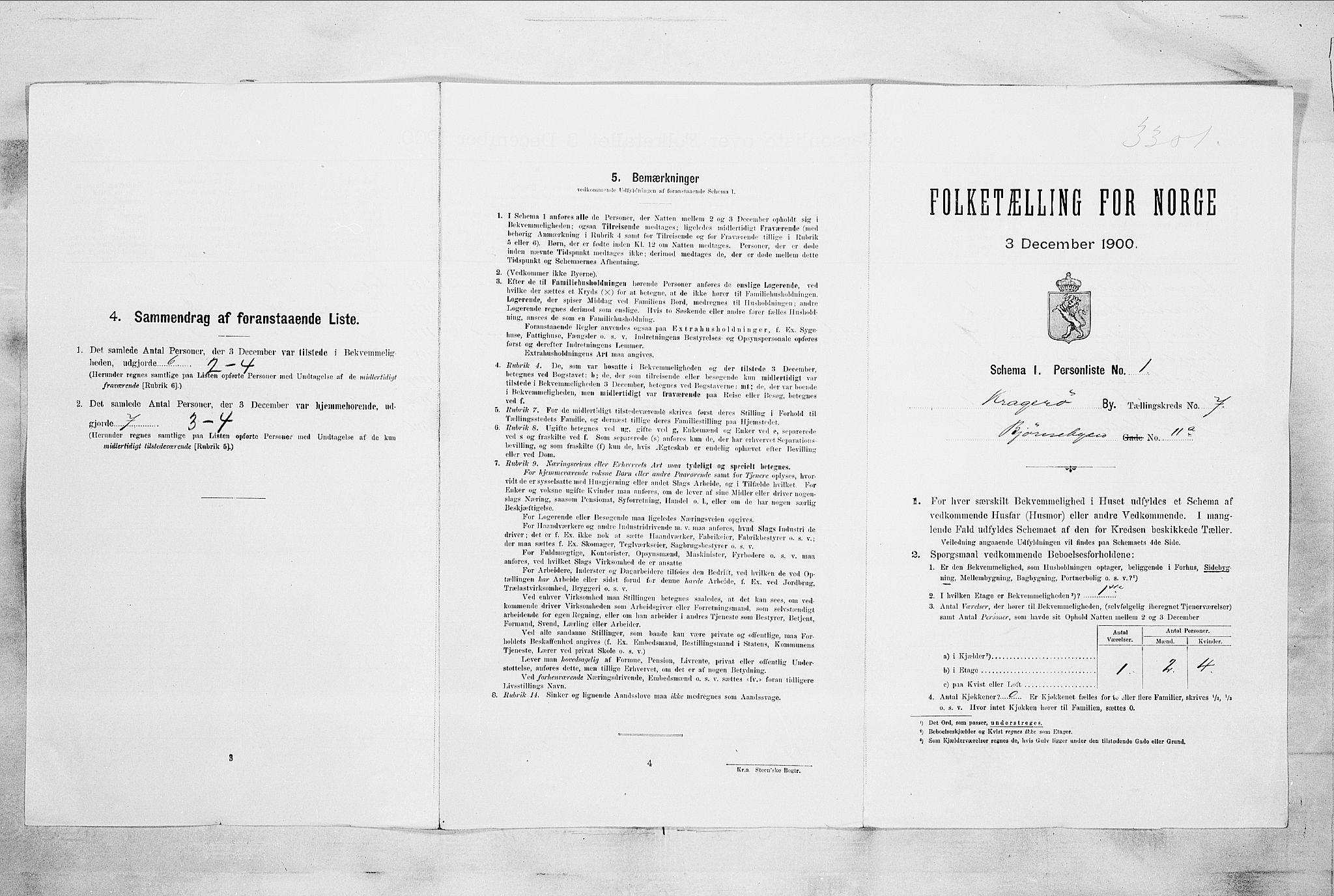 SAKO, Folketelling 1900 for 0801 Kragerø kjøpstad, 1900, s. 852