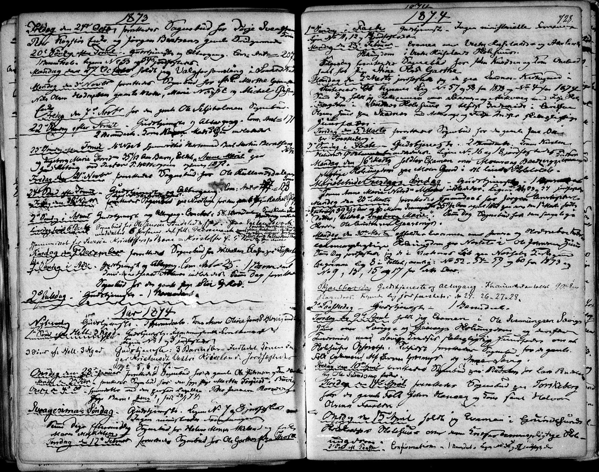 Søndeled sokneprestkontor, AV/SAK-1111-0038/F/Fa/L0003: Ministerialbok nr. A 3, 1861-1879, s. 728