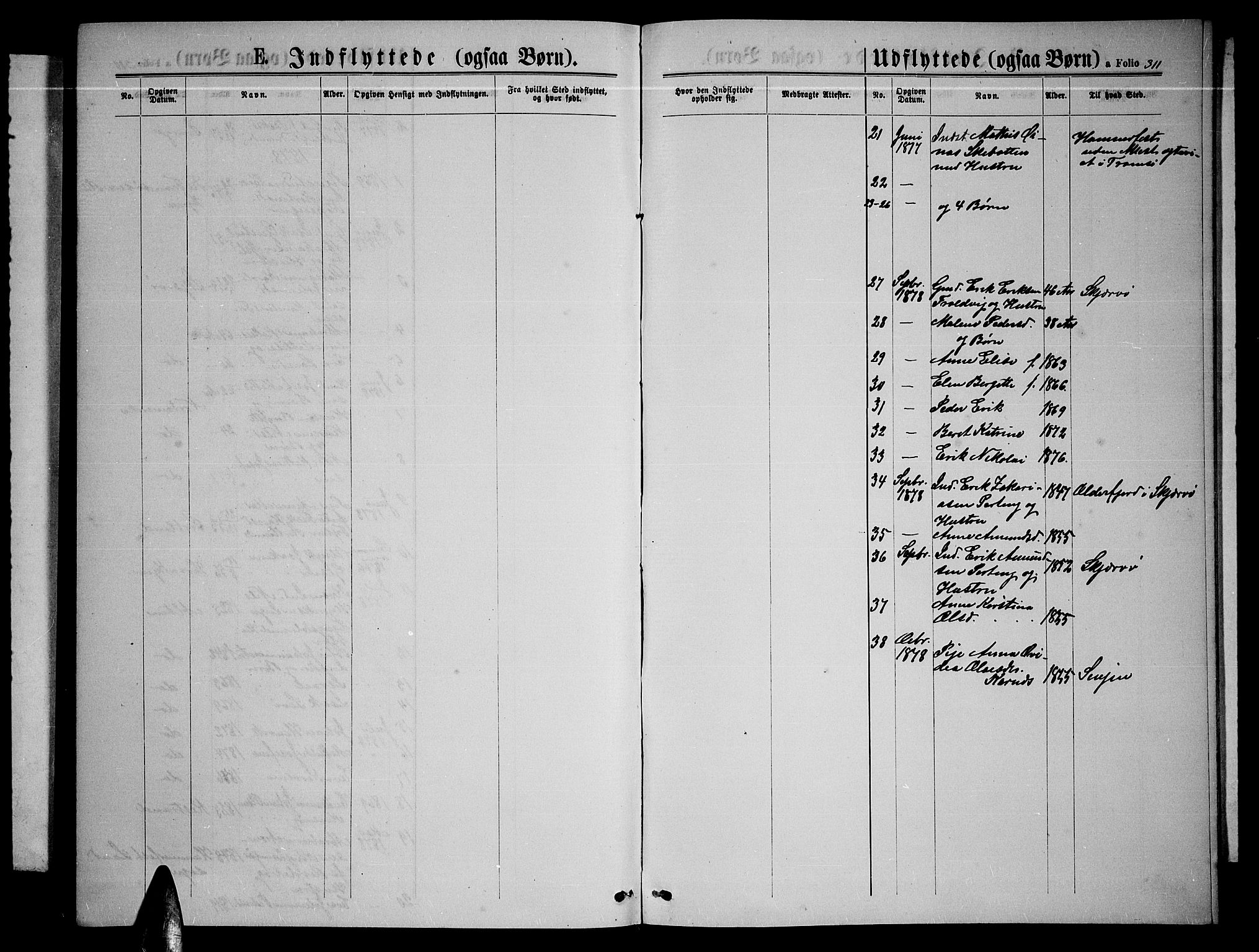 Lyngen sokneprestembete, SATØ/S-1289/H/He/Heb/L0004klokker: Klokkerbok nr. 4, 1868-1878, s. 311