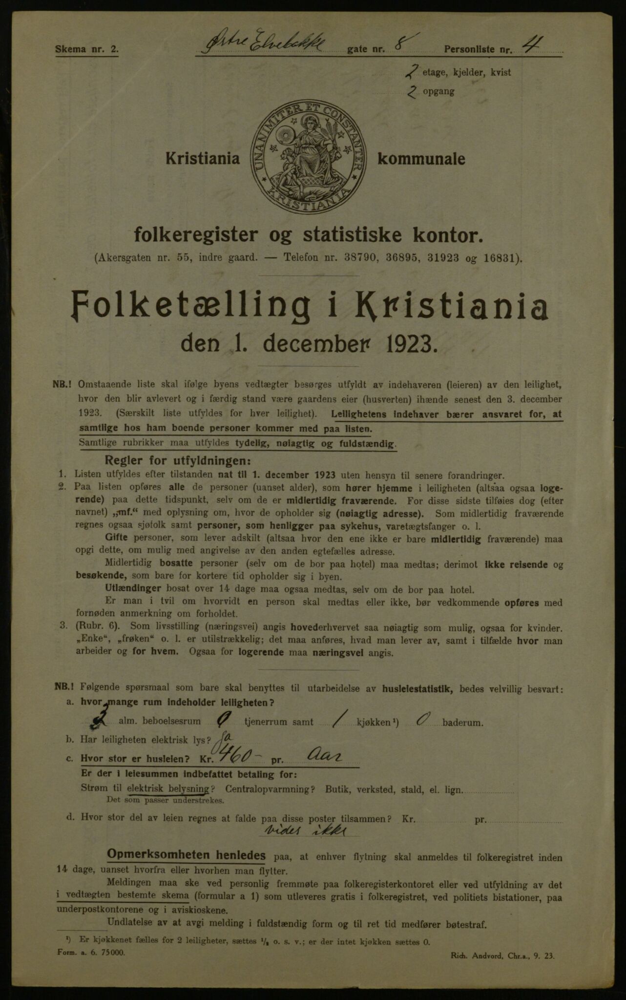 OBA, Kommunal folketelling 1.12.1923 for Kristiania, 1923, s. 142753