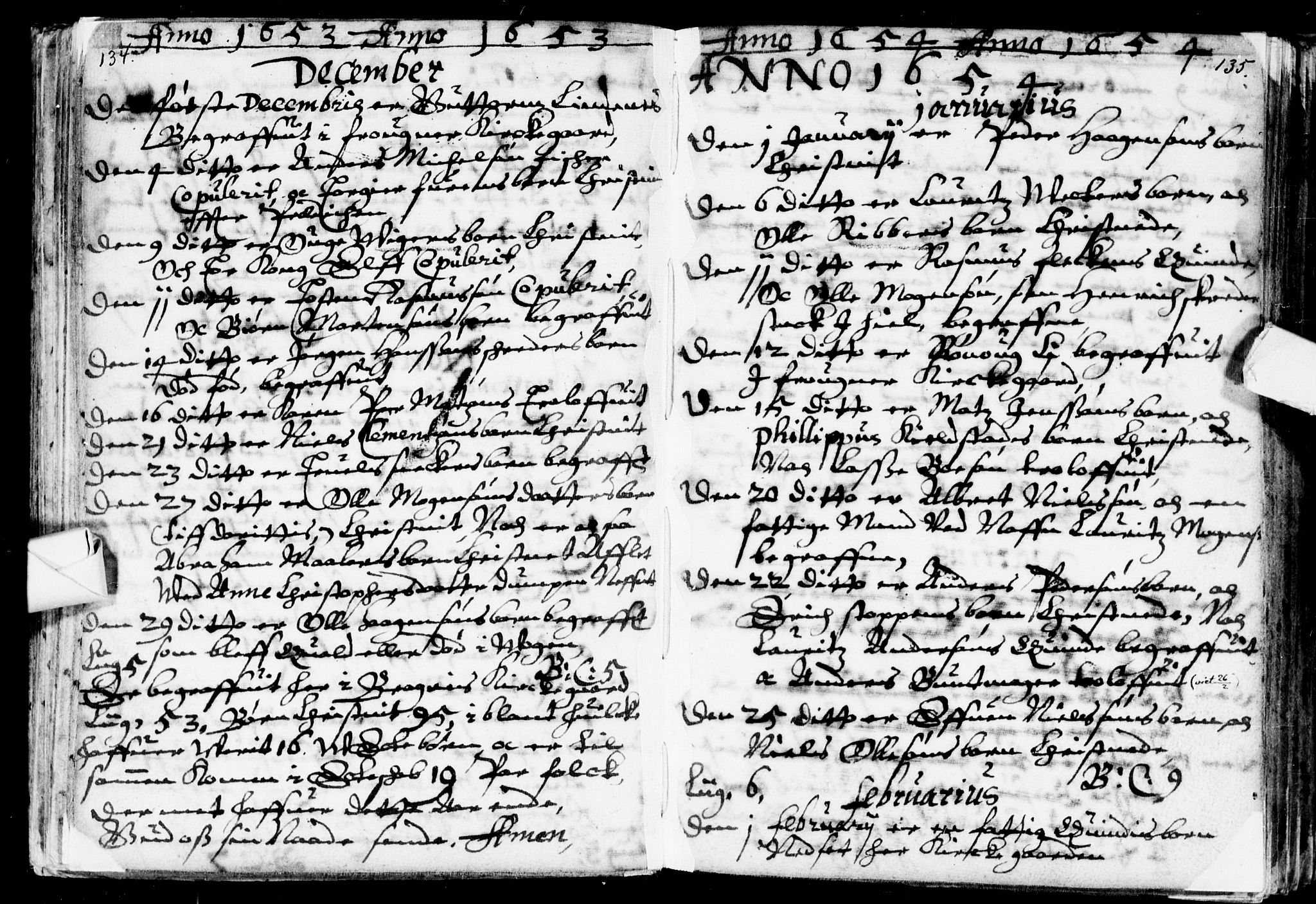 Bragernes kirkebøker, SAKO/A-6/F/Fa/L0001: Ministerialbok nr. I 1, 1634-1662, s. 134-135