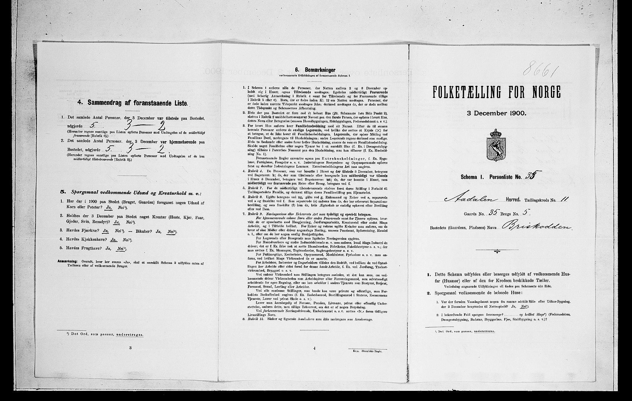 RA, Folketelling 1900 for 0614 Ådal herred, 1900, s. 806