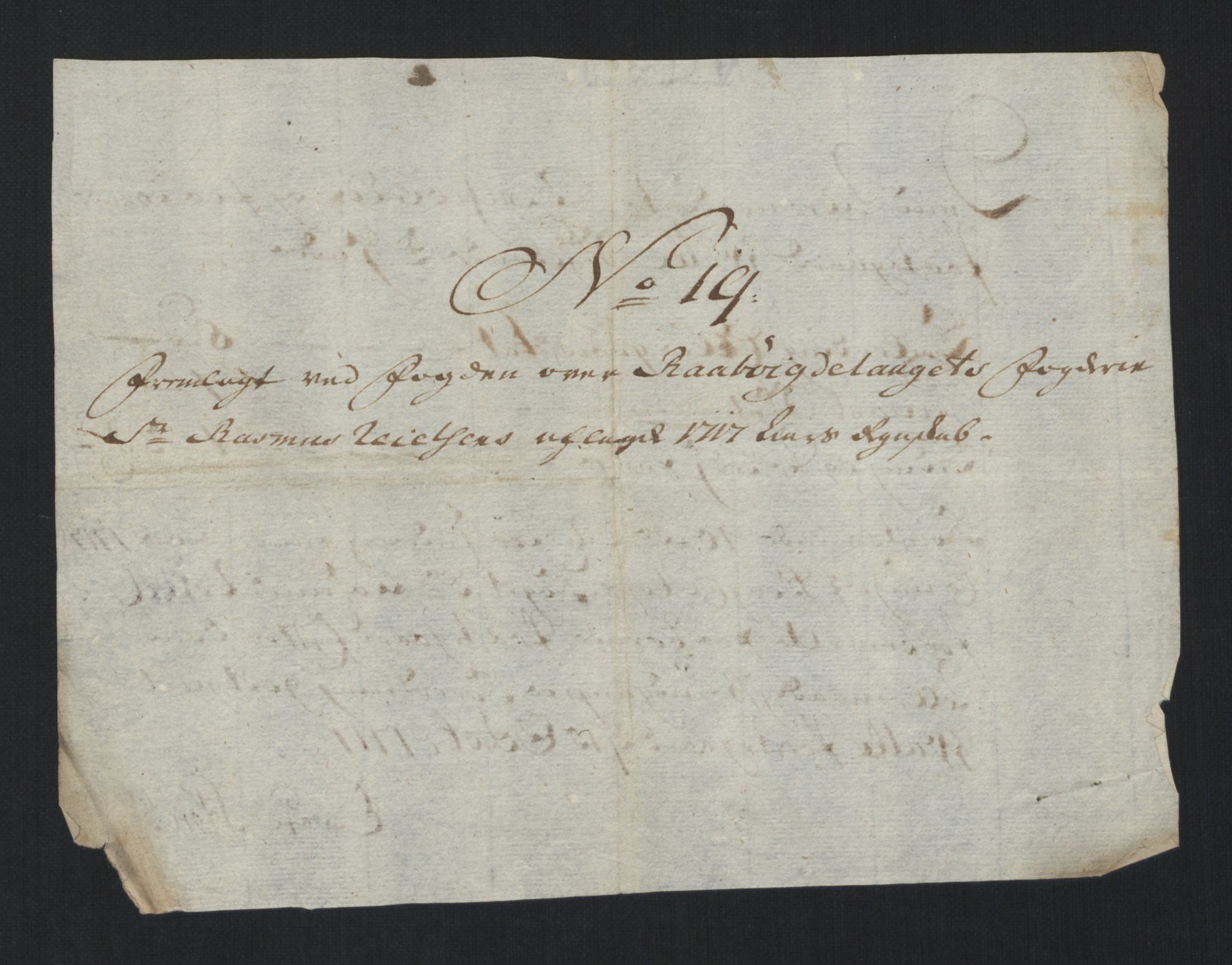 Rentekammeret inntil 1814, Reviderte regnskaper, Fogderegnskap, AV/RA-EA-4092/R40/L2452: Fogderegnskap Råbyggelag, 1716-1717, s. 303