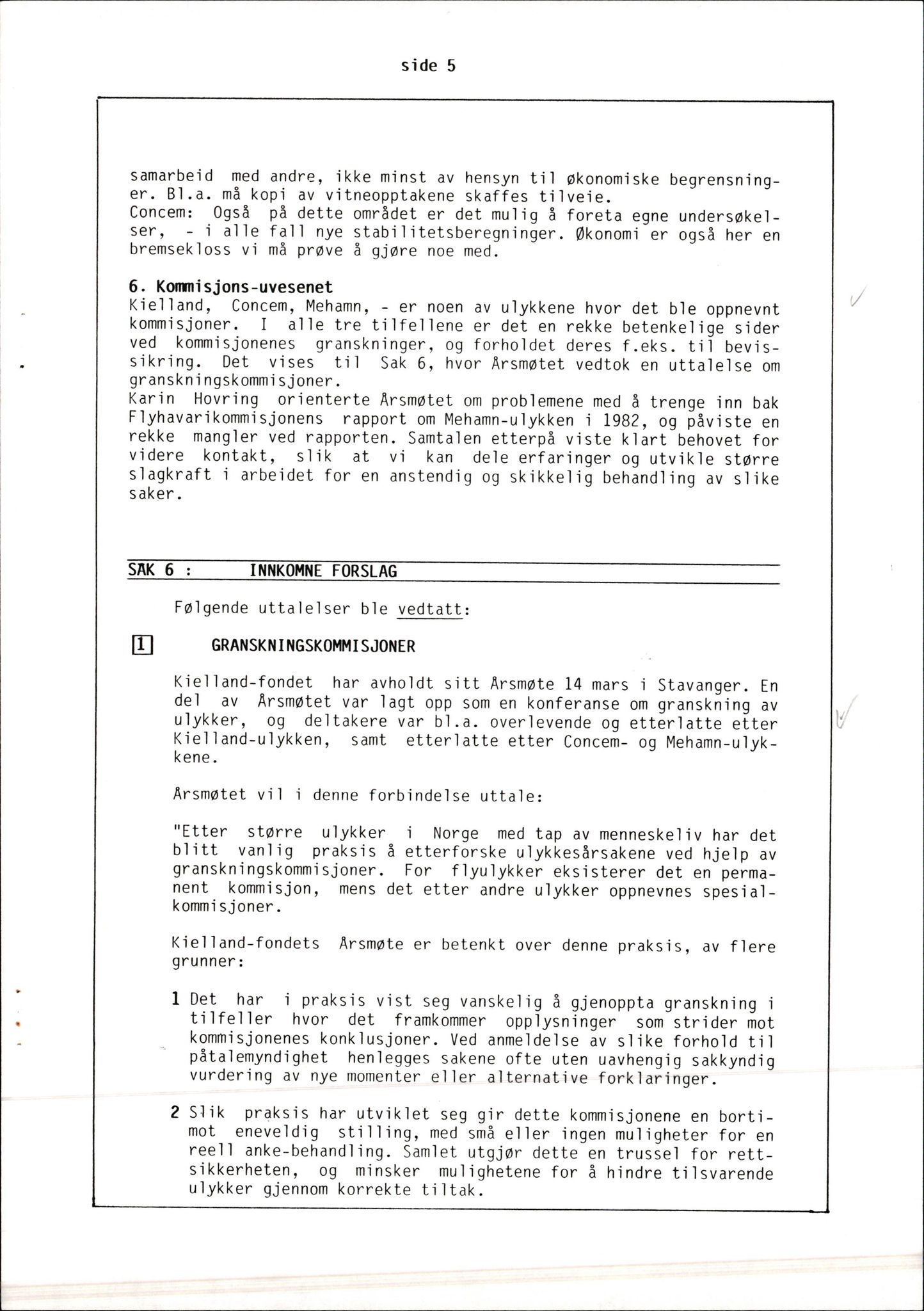 Pa 1660 - Kielland- fondet, AV/SAST-A-102242/X/Xa/L0001: Rapport til overlevende og etterlatte/ Kielland Bulletin, 1980-1998