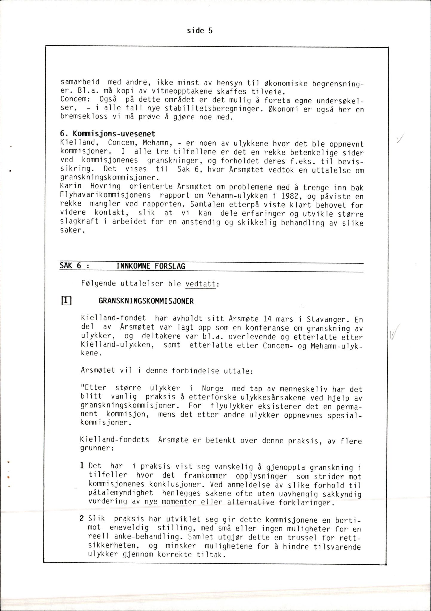 Pa 1660 - Kielland- fondet, SAST/A-102242/X/Xa/L0001: Rapport til overlevende og etterlatte/ Kielland Bulletin, 1980-1998