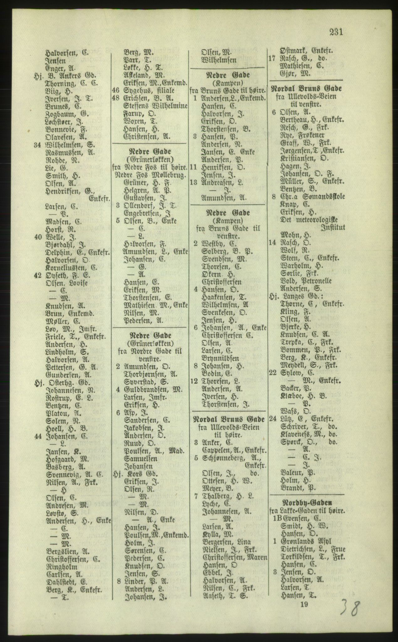 Kristiania/Oslo adressebok, PUBL/-, 1879, s. 231