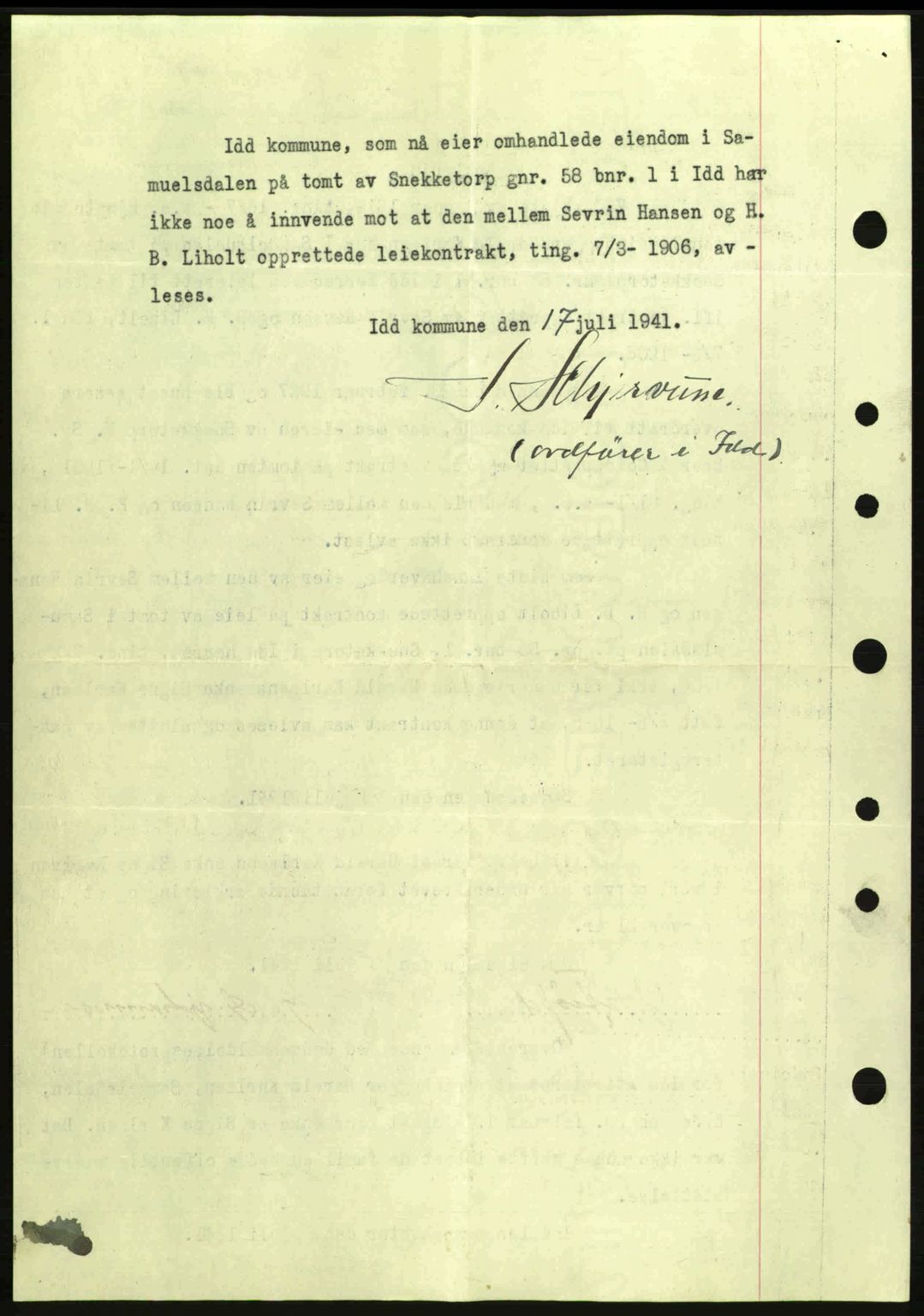Idd og Marker sorenskriveri, AV/SAO-A-10283/G/Gb/Gbc/L0002: Pantebok nr. B4-9a, 1939-1945, Dagboknr: 866/1941