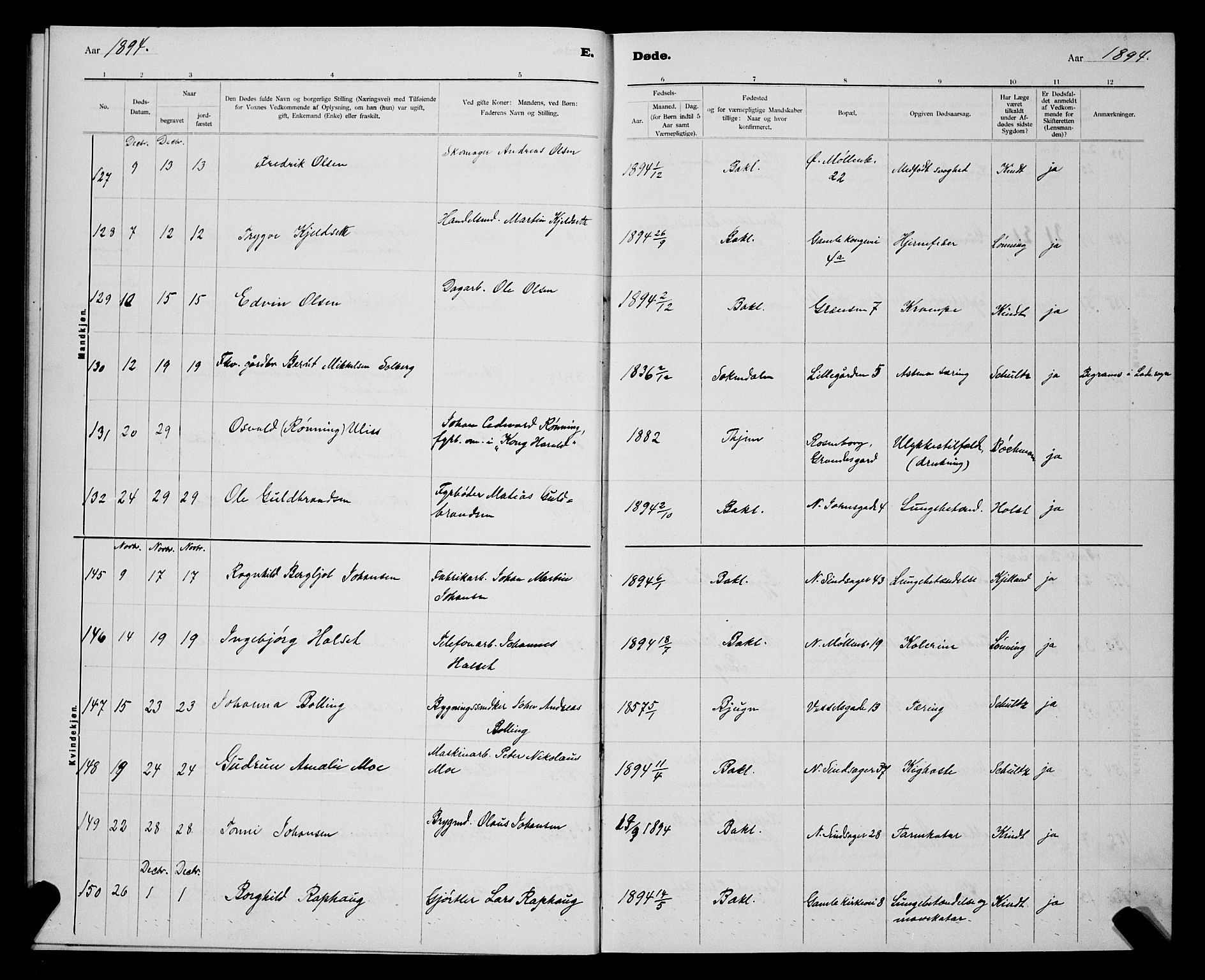 Ministerialprotokoller, klokkerbøker og fødselsregistre - Sør-Trøndelag, AV/SAT-A-1456/604/L0224: Klokkerbok nr. 604C07, 1894-1898