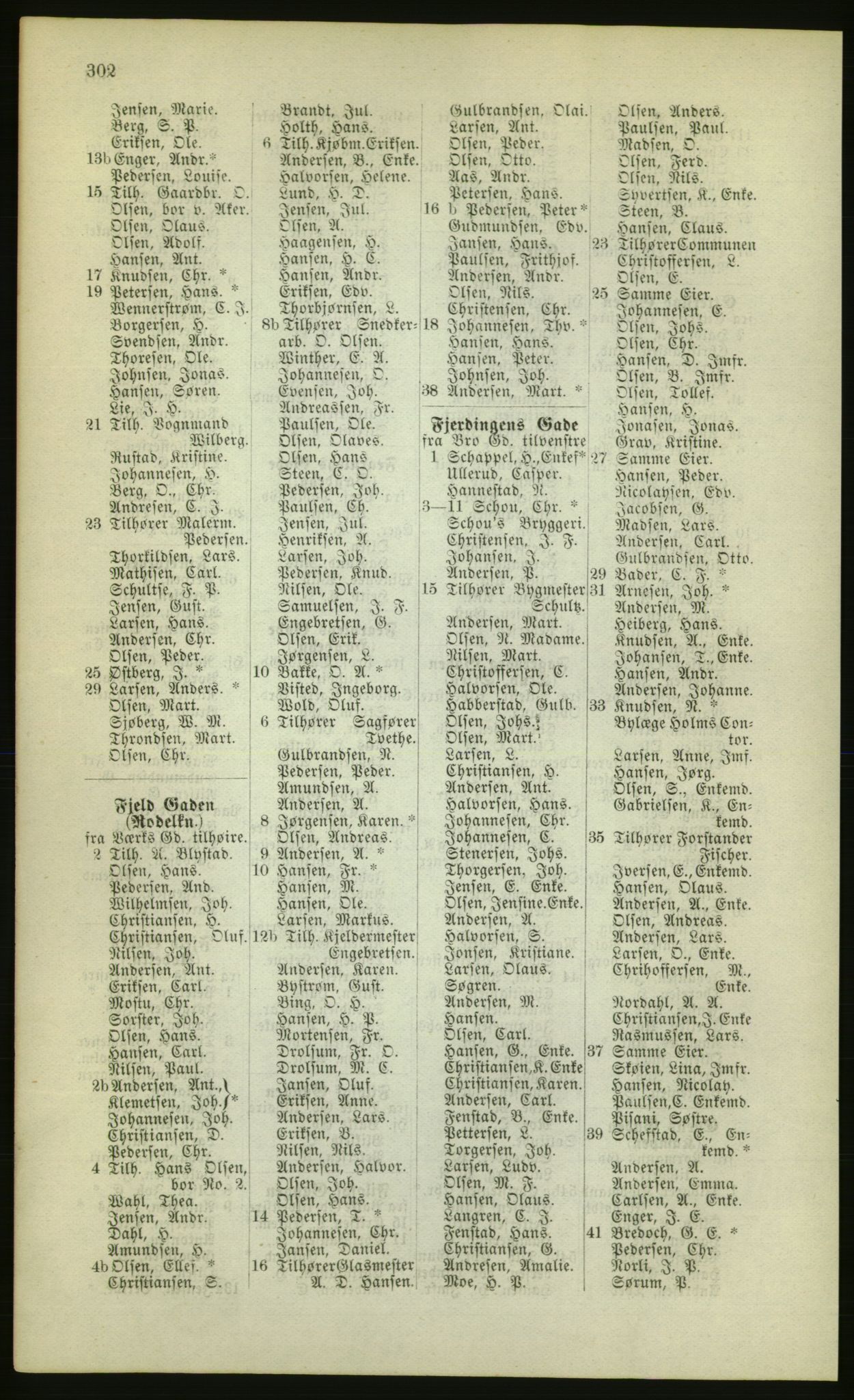 Kristiania/Oslo adressebok, PUBL/-, 1880, s. 302