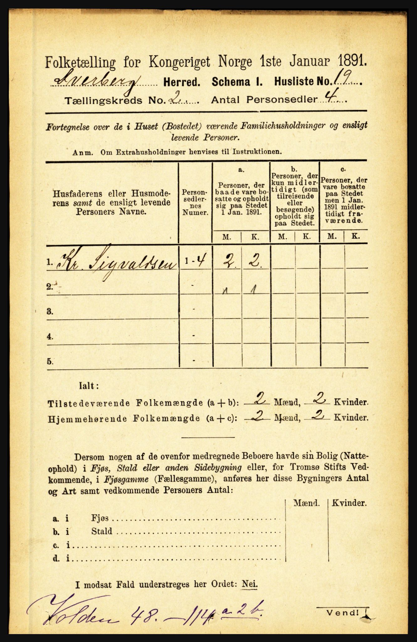 RA, Folketelling 1891 for 1872 Dverberg herred, 1891, s. 596