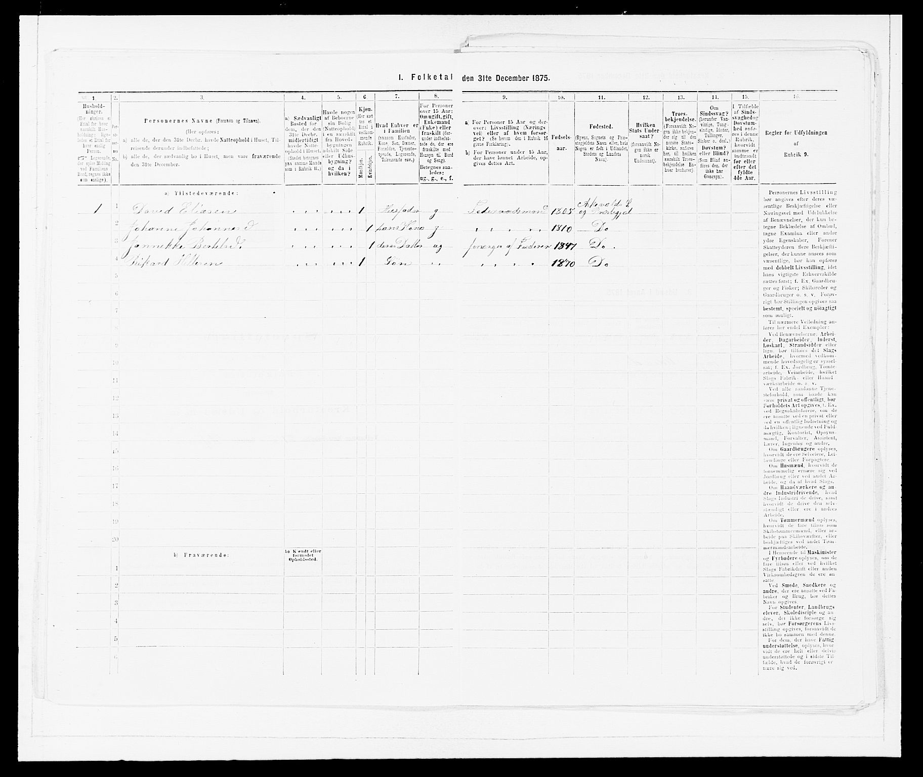 SAB, Folketelling 1875 for 1428P Askvoll prestegjeld, 1875, s. 170