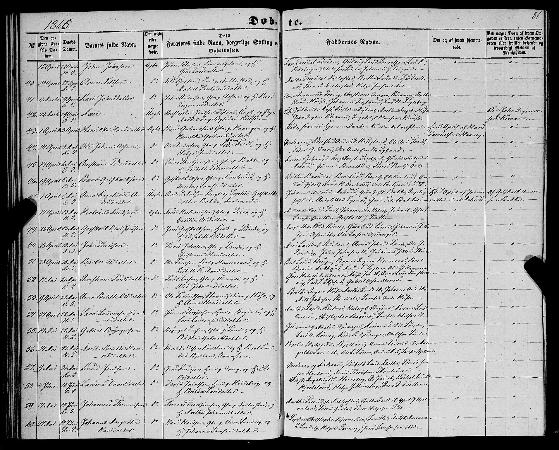 Kvinnherad sokneprestembete, AV/SAB-A-76401/H/Haa: Ministerialbok nr. A 8, 1854-1872, s. 81