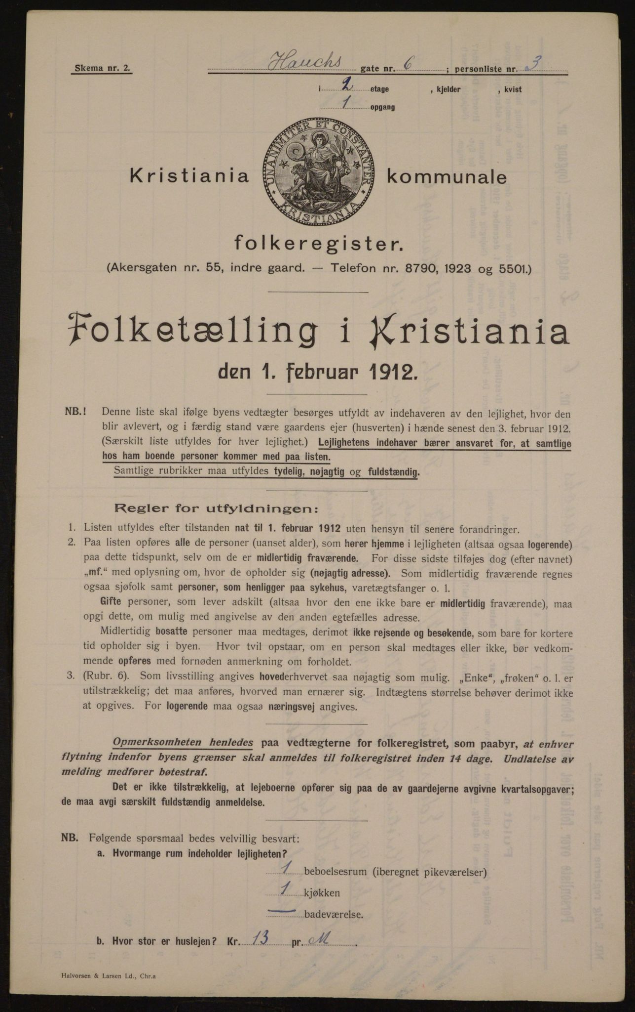 OBA, Kommunal folketelling 1.2.1912 for Kristiania, 1912, s. 35519