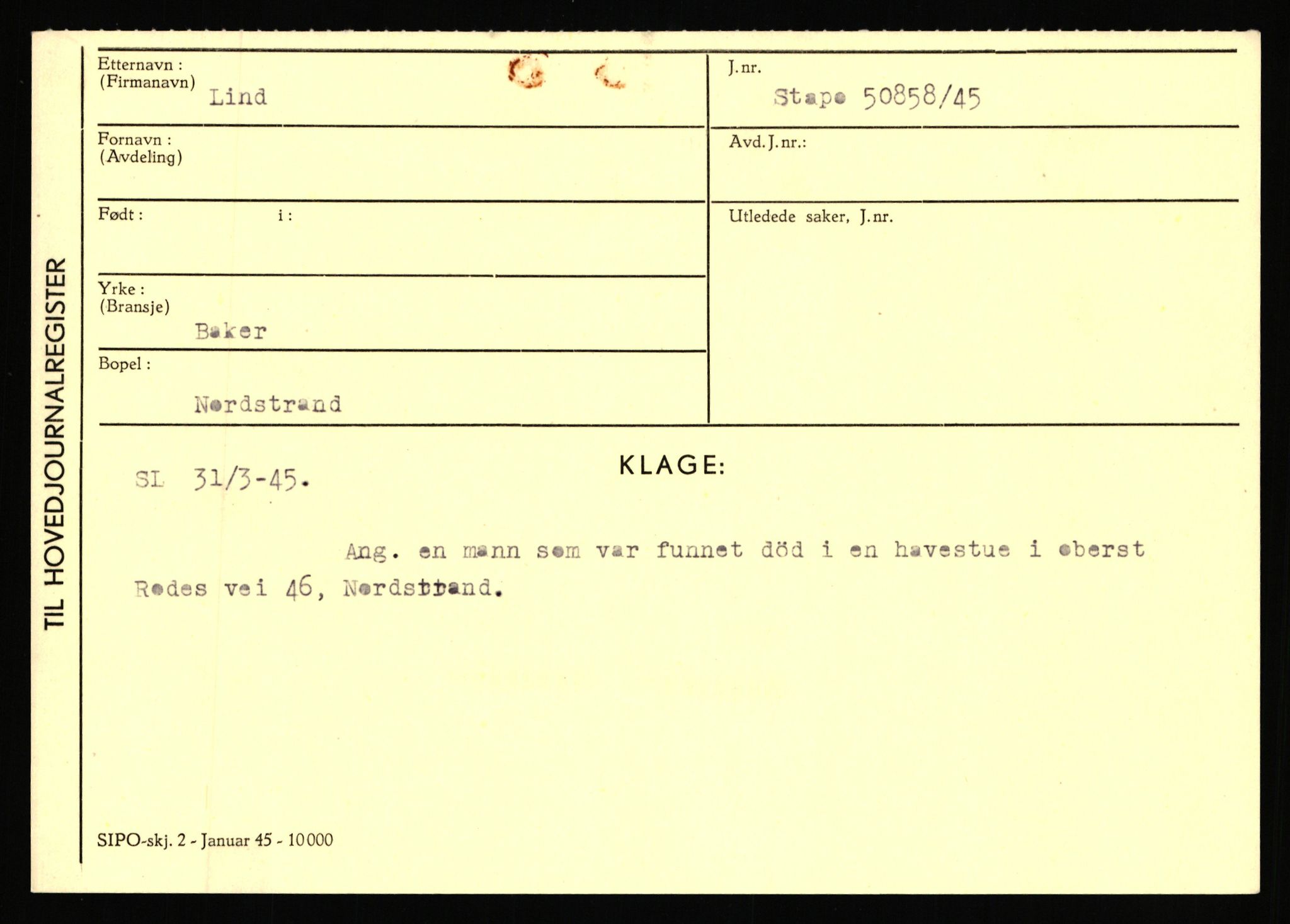 Statspolitiet - Hovedkontoret / Osloavdelingen, AV/RA-S-1329/C/Ca/L0010: Lind - Moksnes, 1943-1945, s. 2