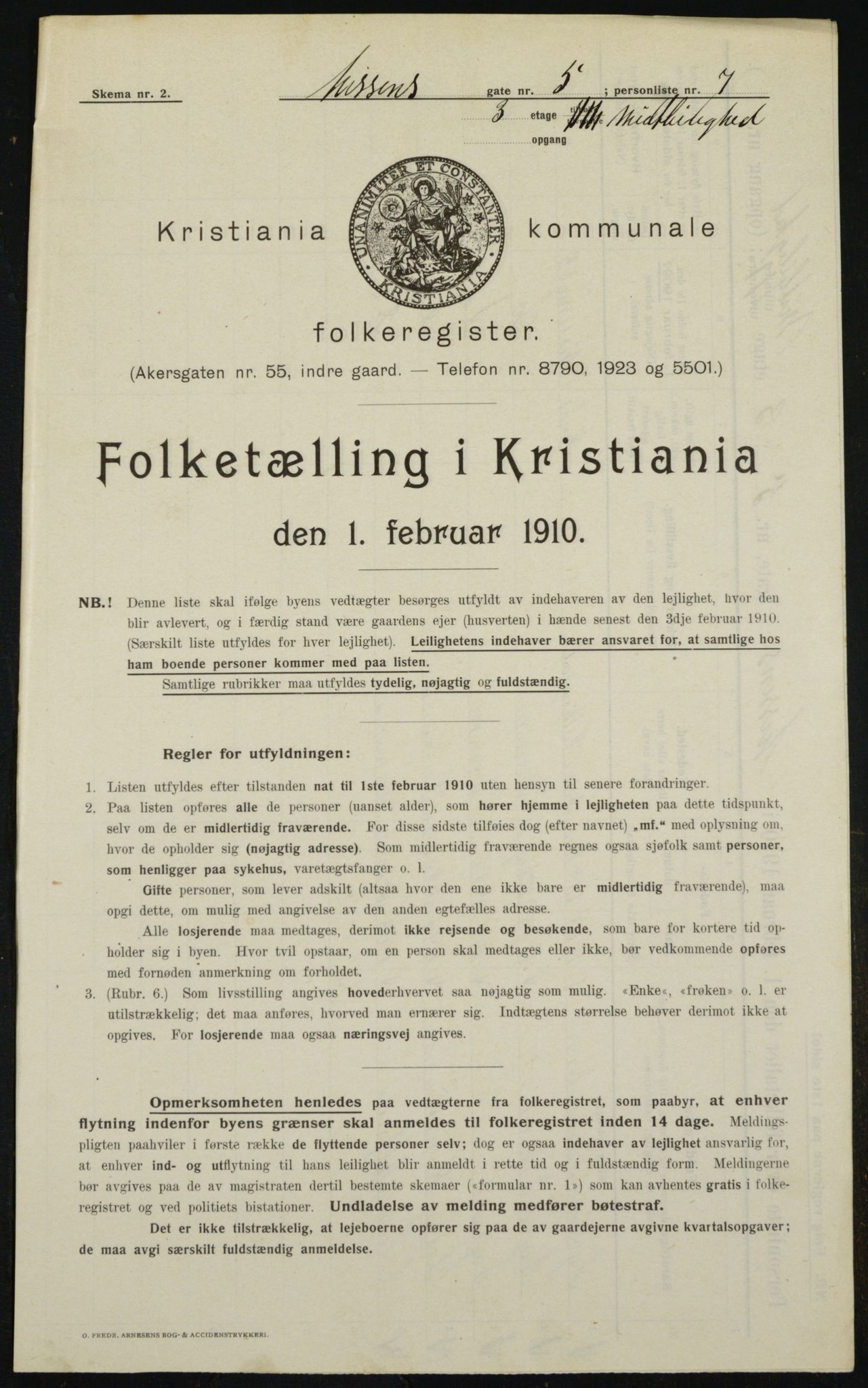 OBA, Kommunal folketelling 1.2.1910 for Kristiania, 1910, s. 68753