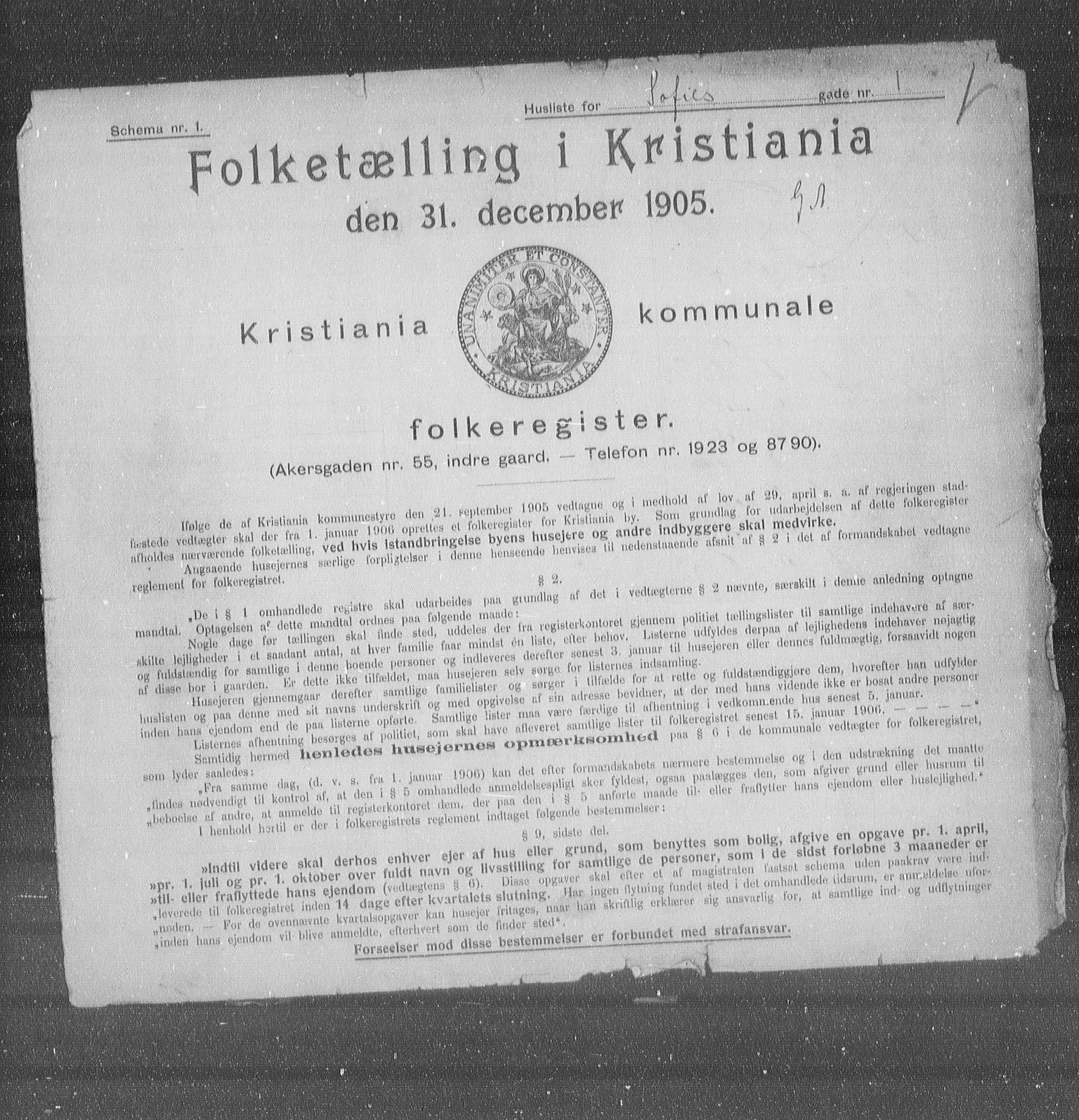 OBA, Kommunal folketelling 31.12.1905 for Kristiania kjøpstad, 1905, s. 51180