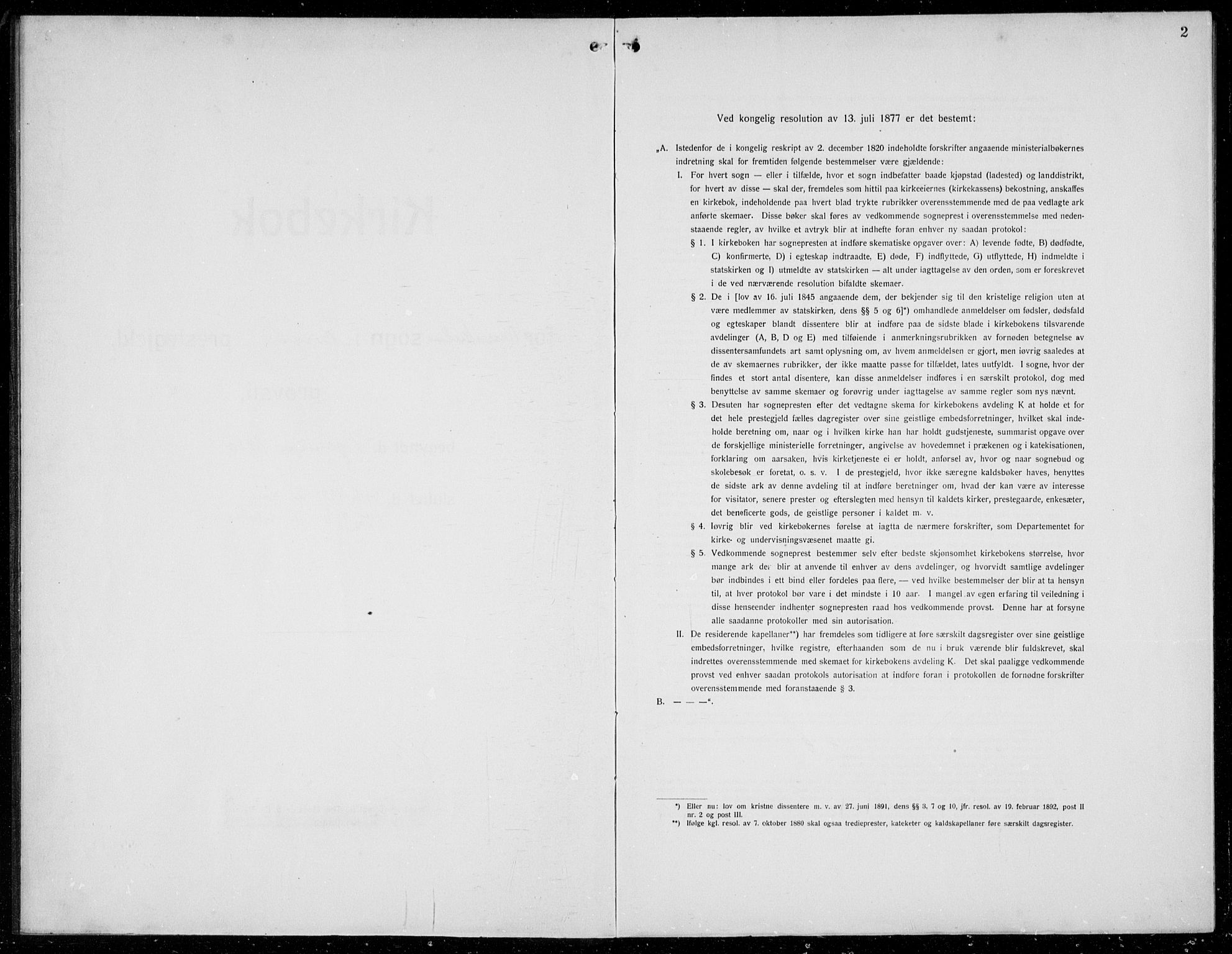 Mariakirken Sokneprestembete, SAB/A-76901/H/Hab/L0010: Klokkerbok nr. A 10, 1920-1937, s. 2