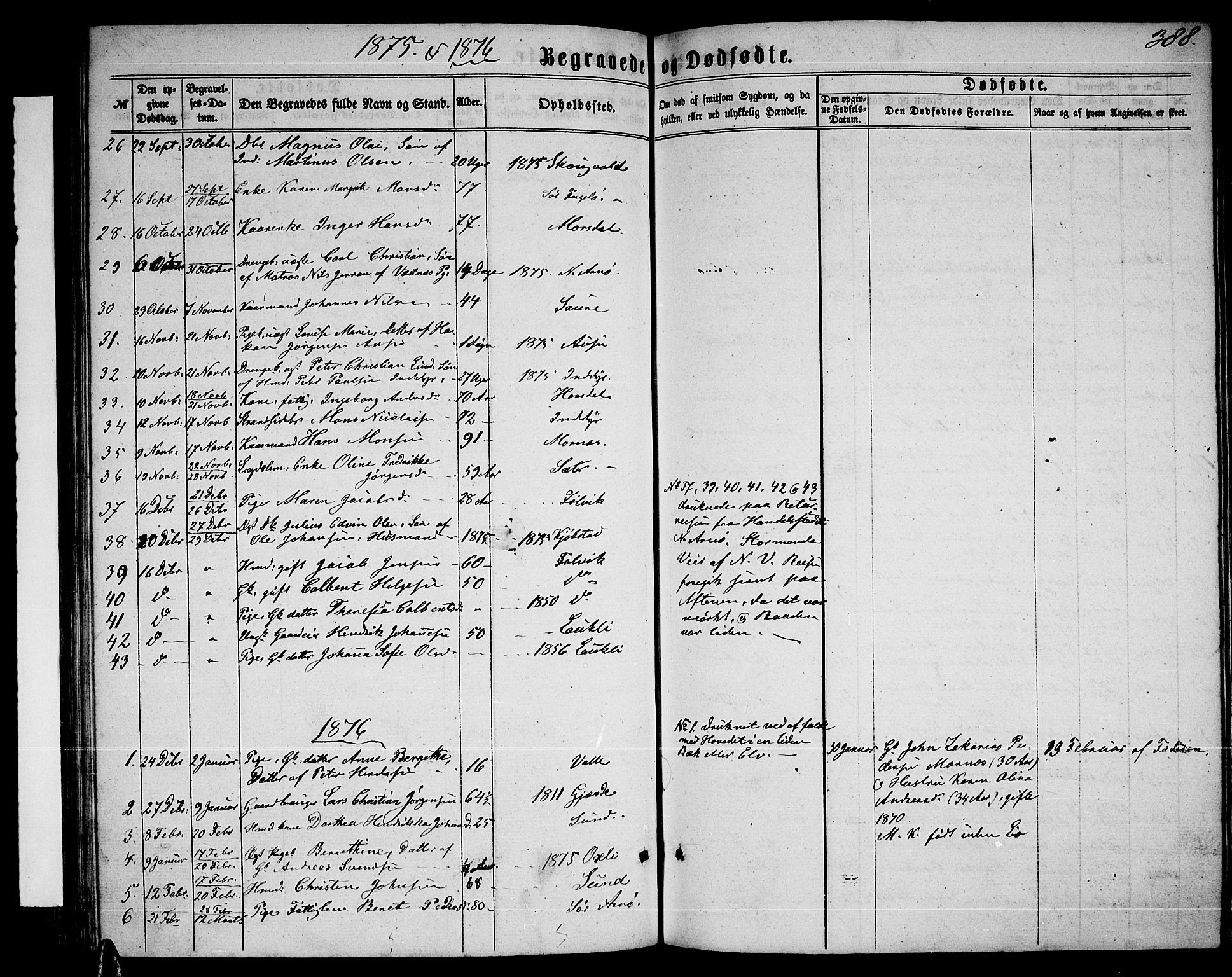 Ministerialprotokoller, klokkerbøker og fødselsregistre - Nordland, SAT/A-1459/805/L0107: Klokkerbok nr. 805C03, 1862-1885, s. 388