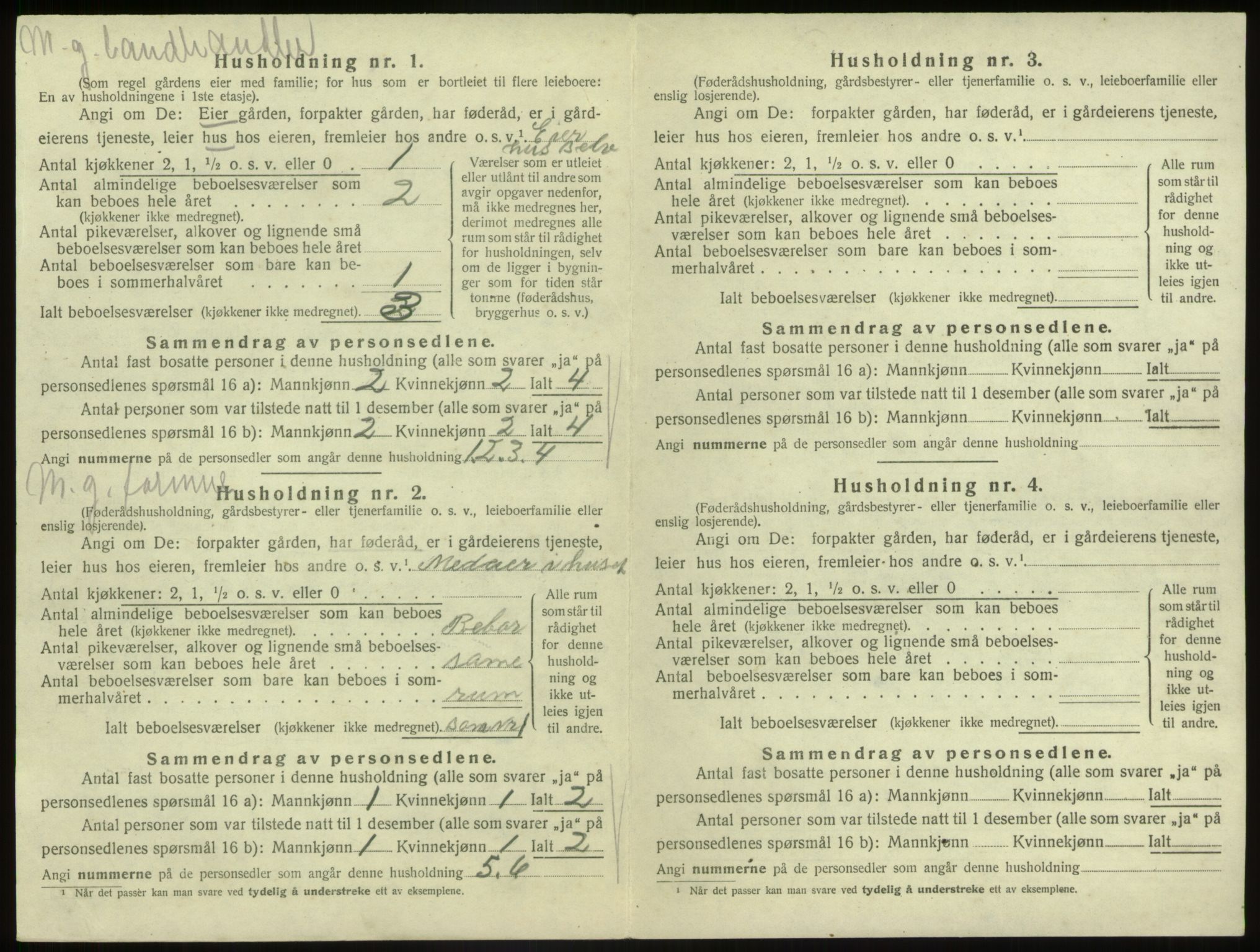 SAB, Folketelling 1920 for 1430 Gaular herred, 1920, s. 388