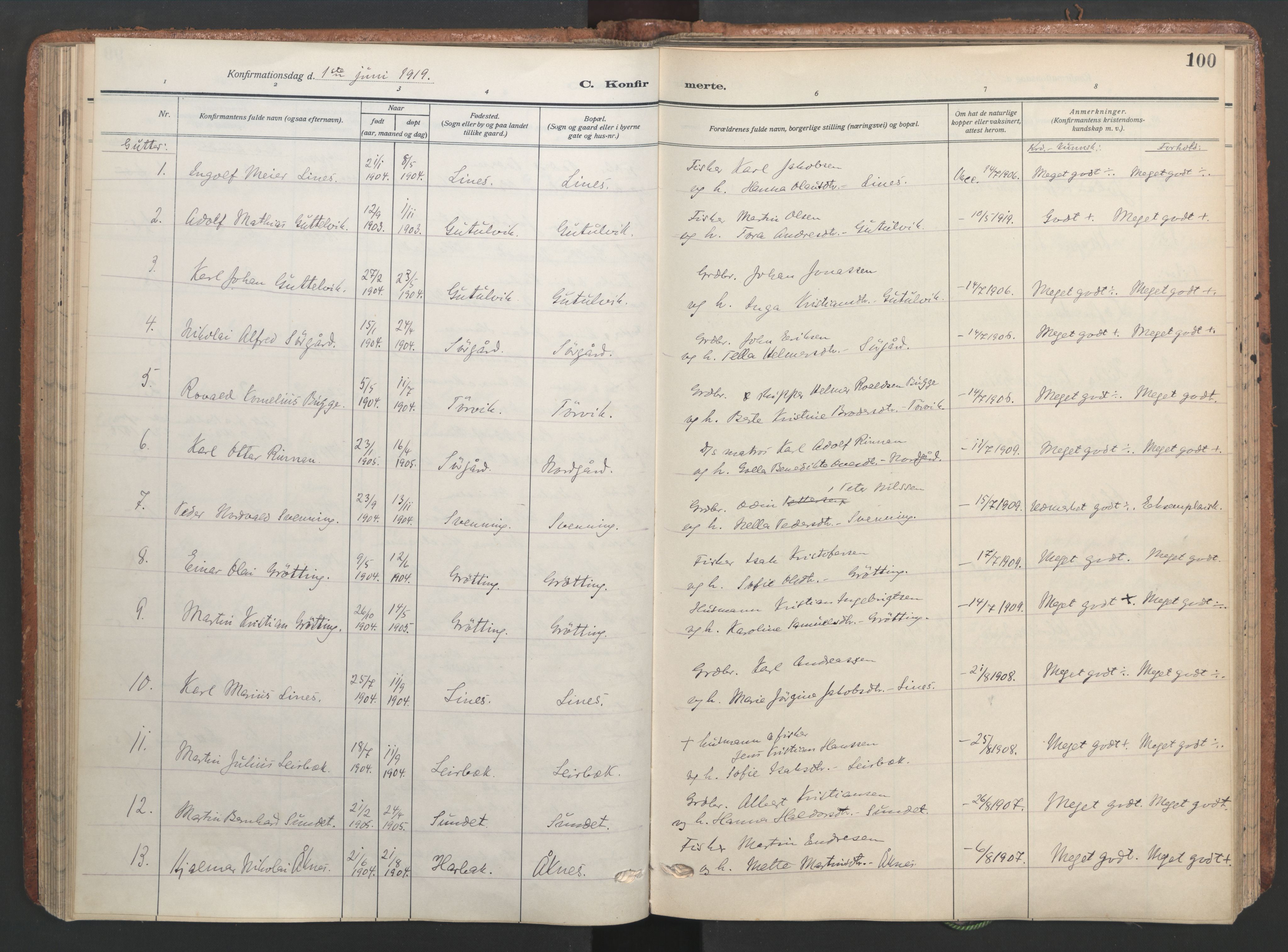 Ministerialprotokoller, klokkerbøker og fødselsregistre - Sør-Trøndelag, AV/SAT-A-1456/656/L0694: Ministerialbok nr. 656A03, 1914-1931, s. 100