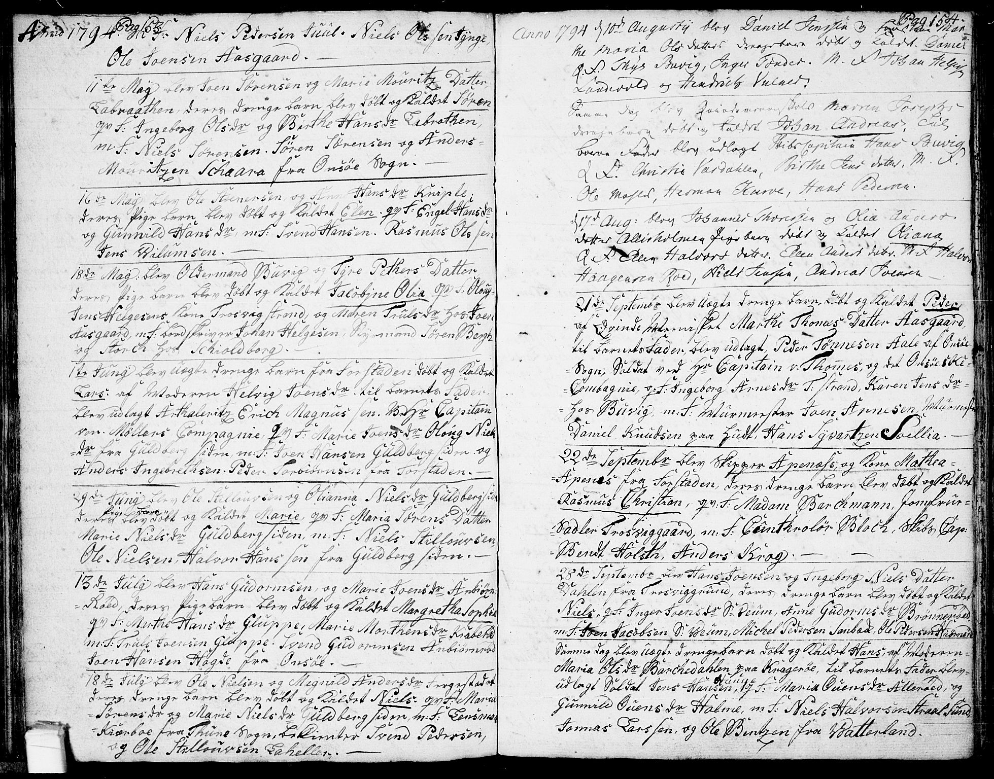 Glemmen prestekontor Kirkebøker, AV/SAO-A-10908/F/Fa/L0002: Ministerialbok nr. 2, 1771-1803, s. 153-154