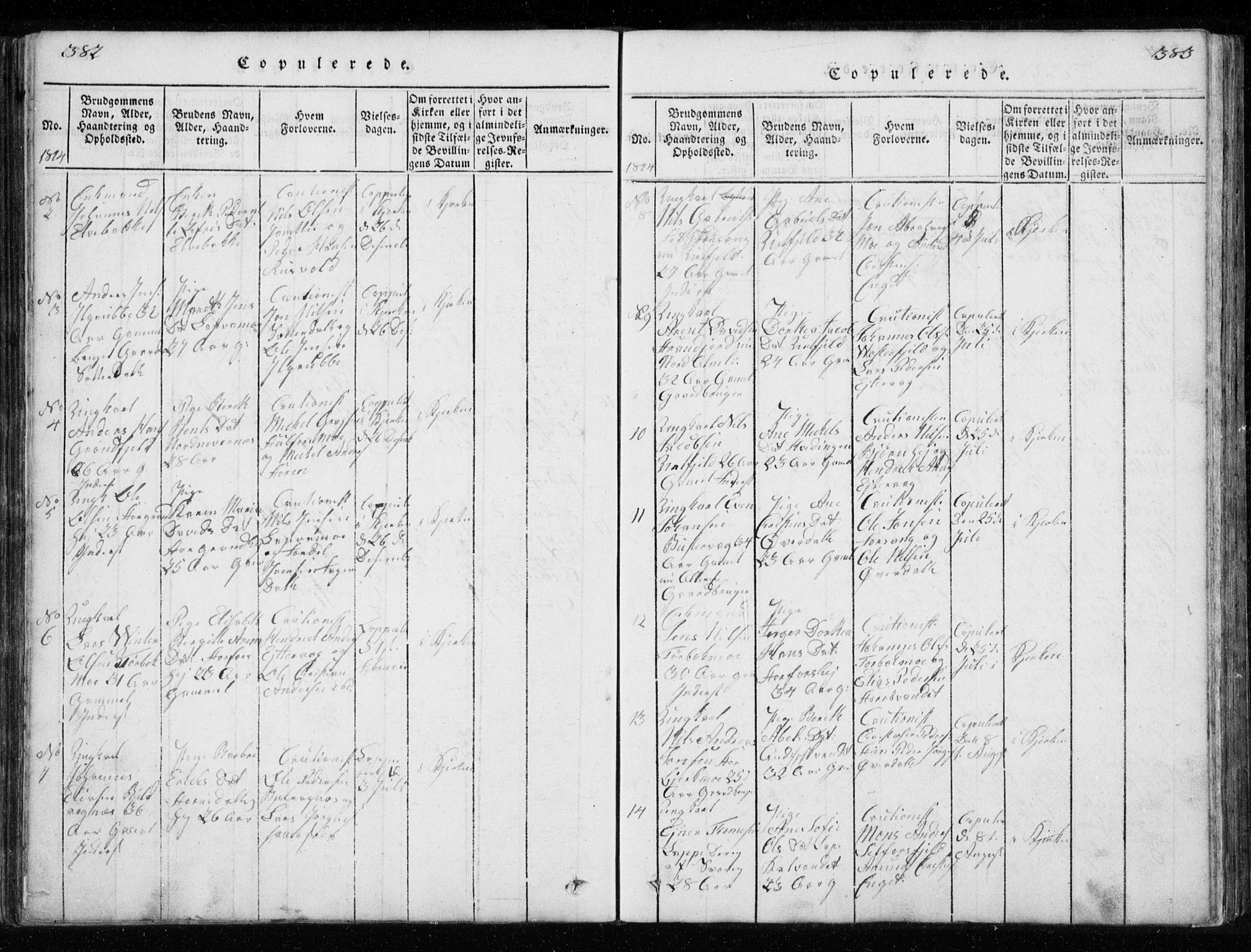 Ministerialprotokoller, klokkerbøker og fødselsregistre - Nordland, SAT/A-1459/827/L0412: Klokkerbok nr. 827C01, 1820-1841, s. 382-383