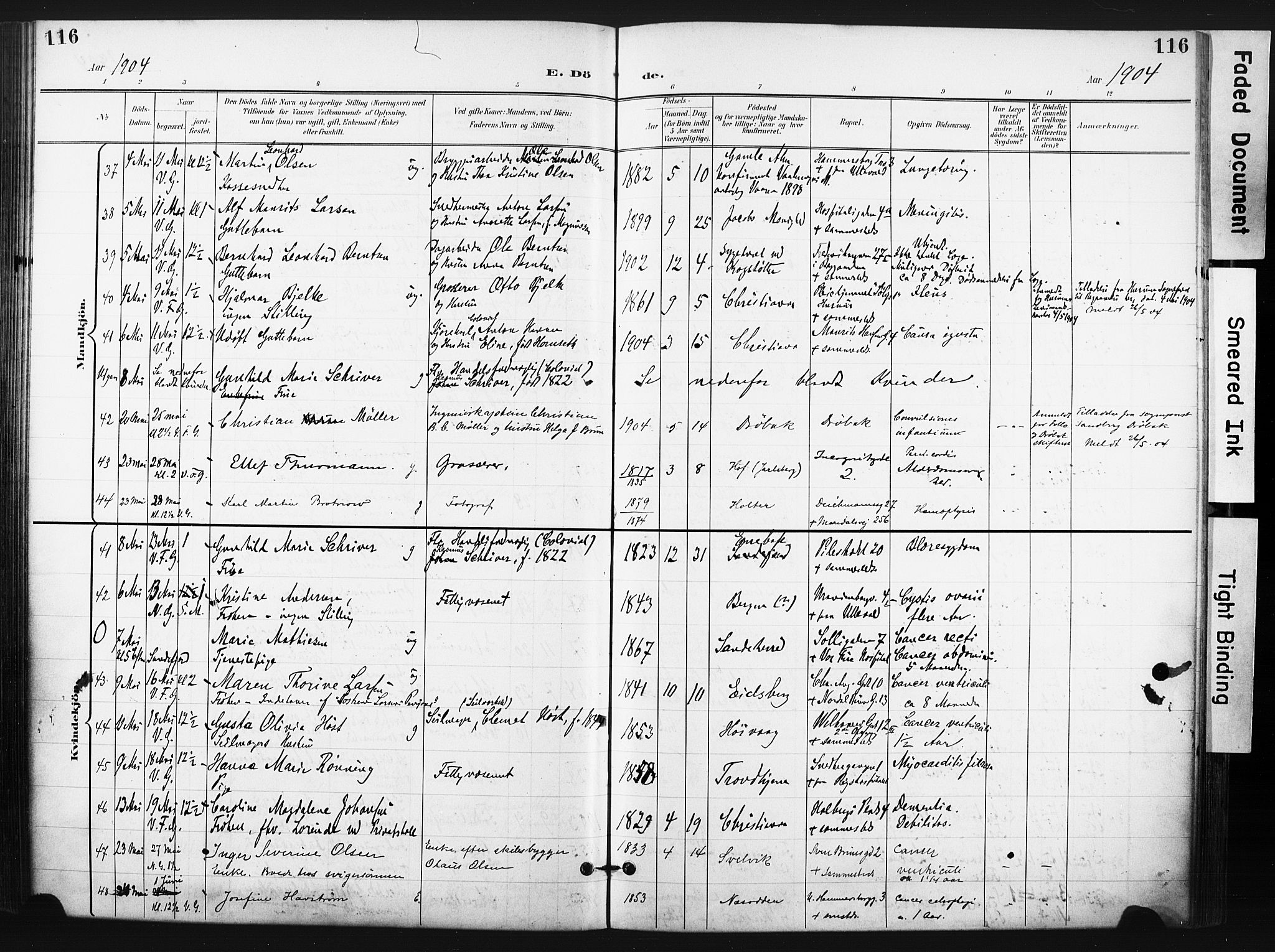 Trefoldighet prestekontor Kirkebøker, AV/SAO-A-10882/F/Fd/L0004: Ministerialbok nr. IV 4, 1897-1912, s. 116