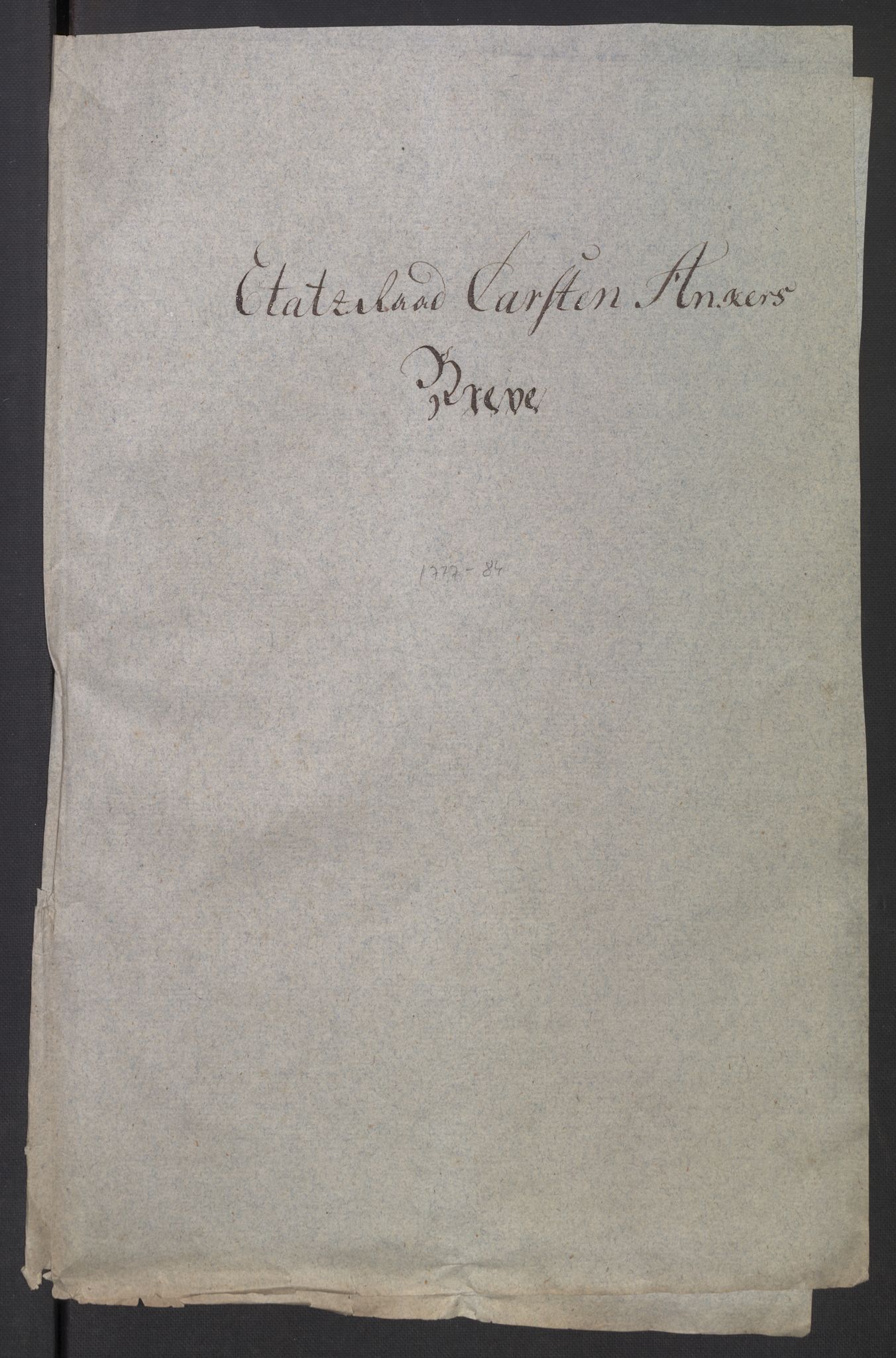 Modums Blaafarveværk, RA/PA-0157/F/Fb/L0013/0004: -- / Etatsråd Carsten Ankers brev, 1777-1784, s. 1