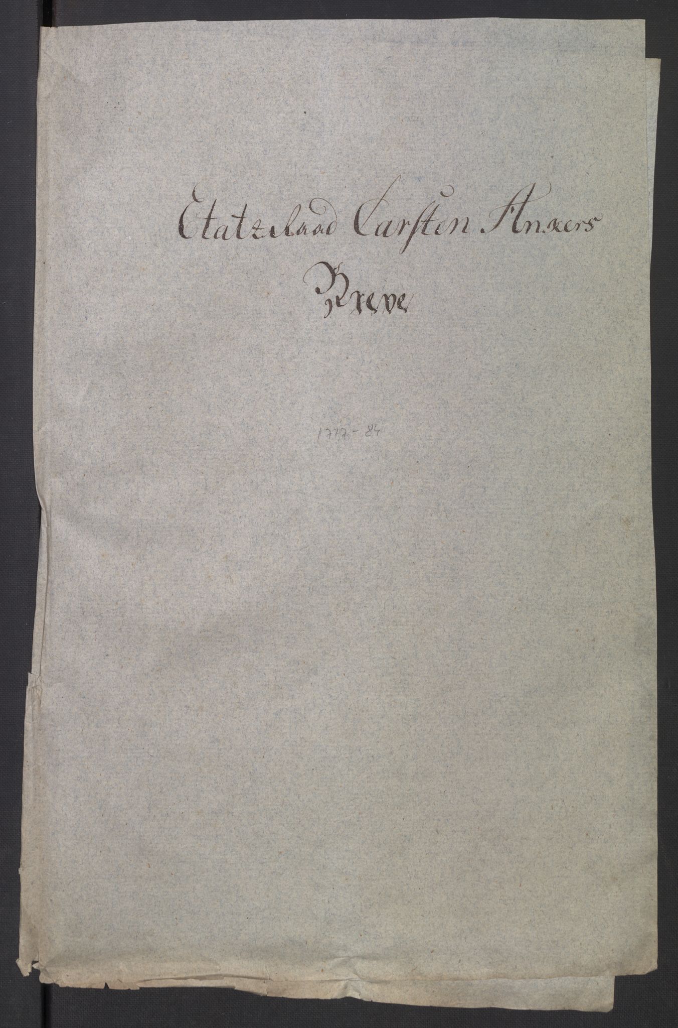 Modums Blaafarveværk, AV/RA-PA-0157/F/Fb/L0013/0004: -- / Etatsråd Carsten Ankers brev, 1777-1784, s. 1