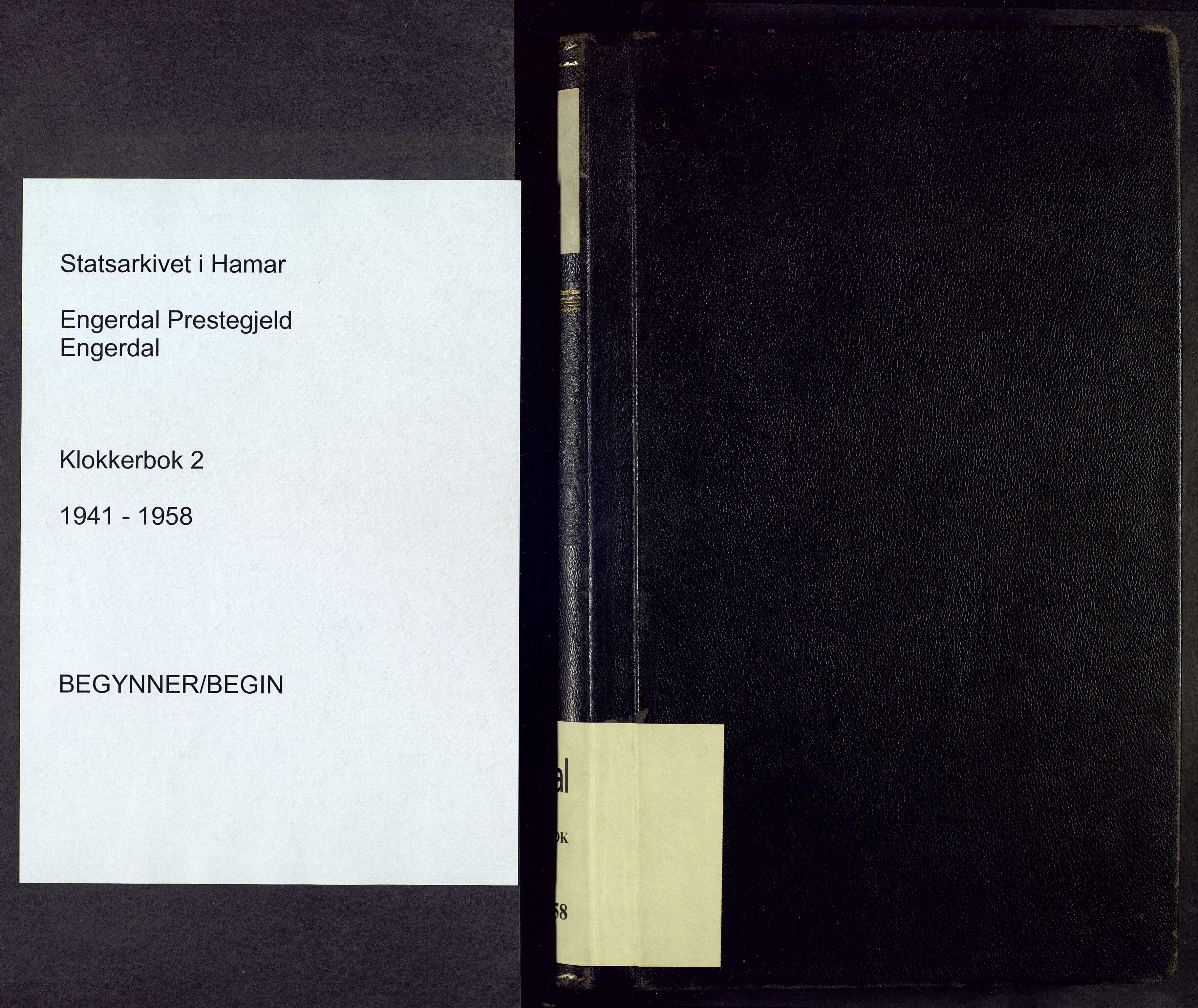 Engerdal prestekontor, SAH/PREST-048/H/Ha/Hab/L0002: Klokkerbok nr. 2, 1941-1958