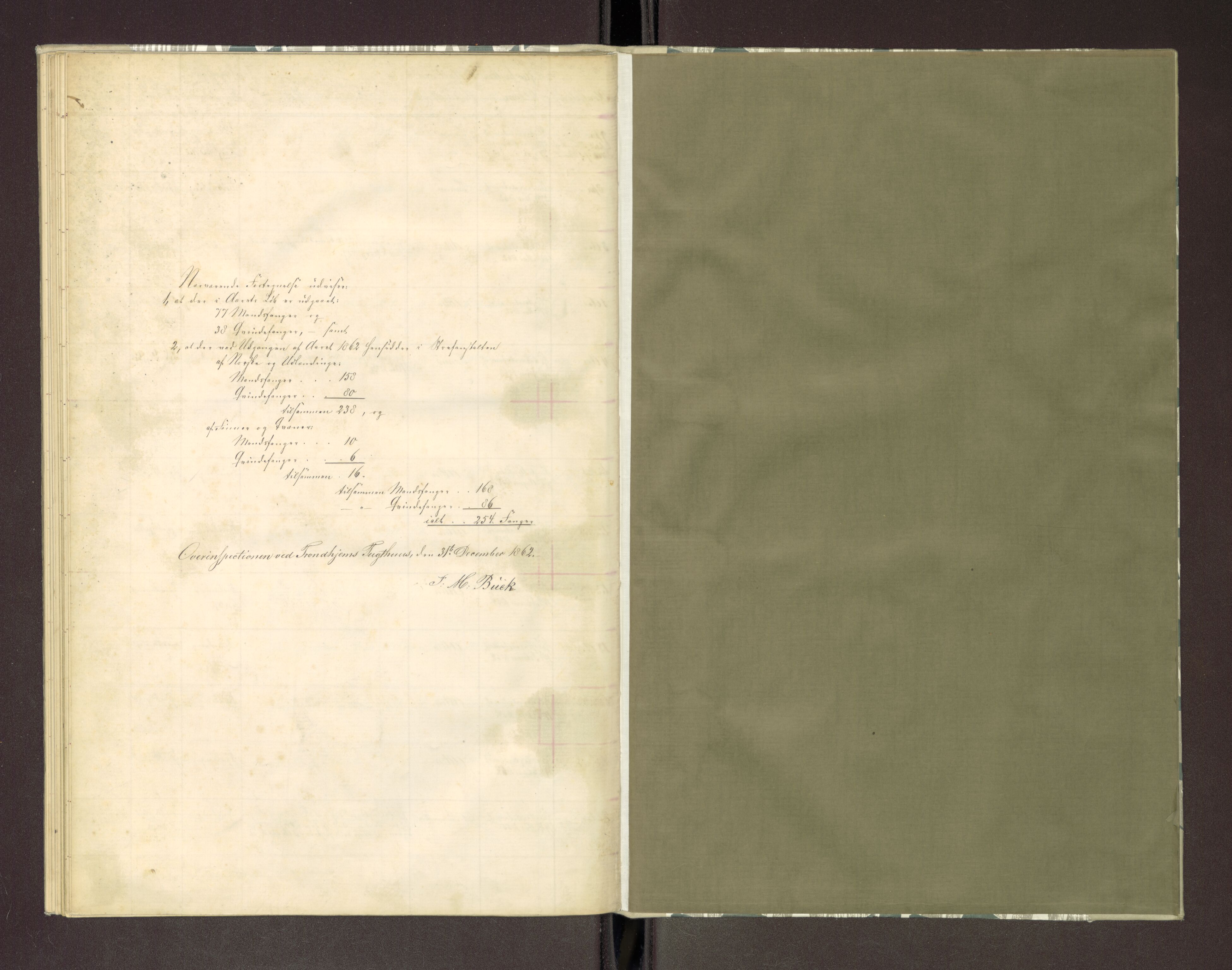 Trondheim tukthus, AV/SAT-A-4619/05/65/L0018: 65.18 Fangeprotokoll, 1861-1862