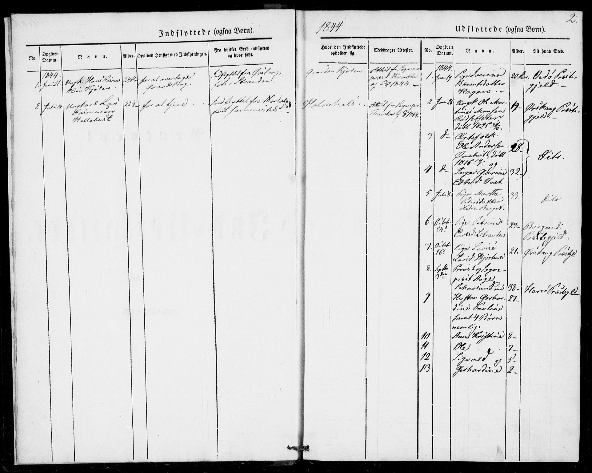 Ministerialprotokoller, klokkerbøker og fødselsregistre - Møre og Romsdal, AV/SAT-A-1454/520/L0279: Ministerialbok nr. 520A08, 1844-1881, s. 2