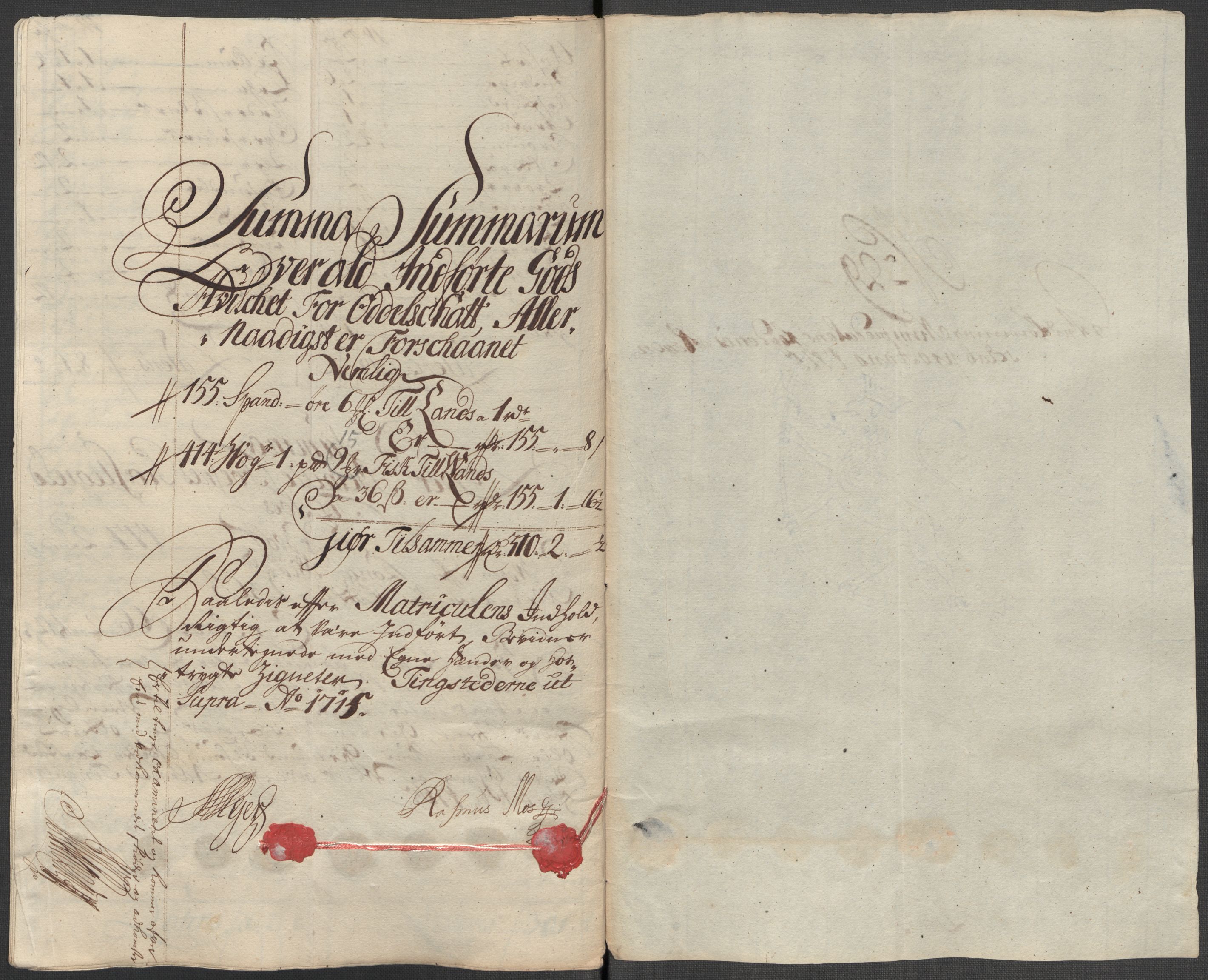 Rentekammeret inntil 1814, Reviderte regnskaper, Fogderegnskap, RA/EA-4092/R64/L4436: Fogderegnskap Namdal, 1715, s. 220