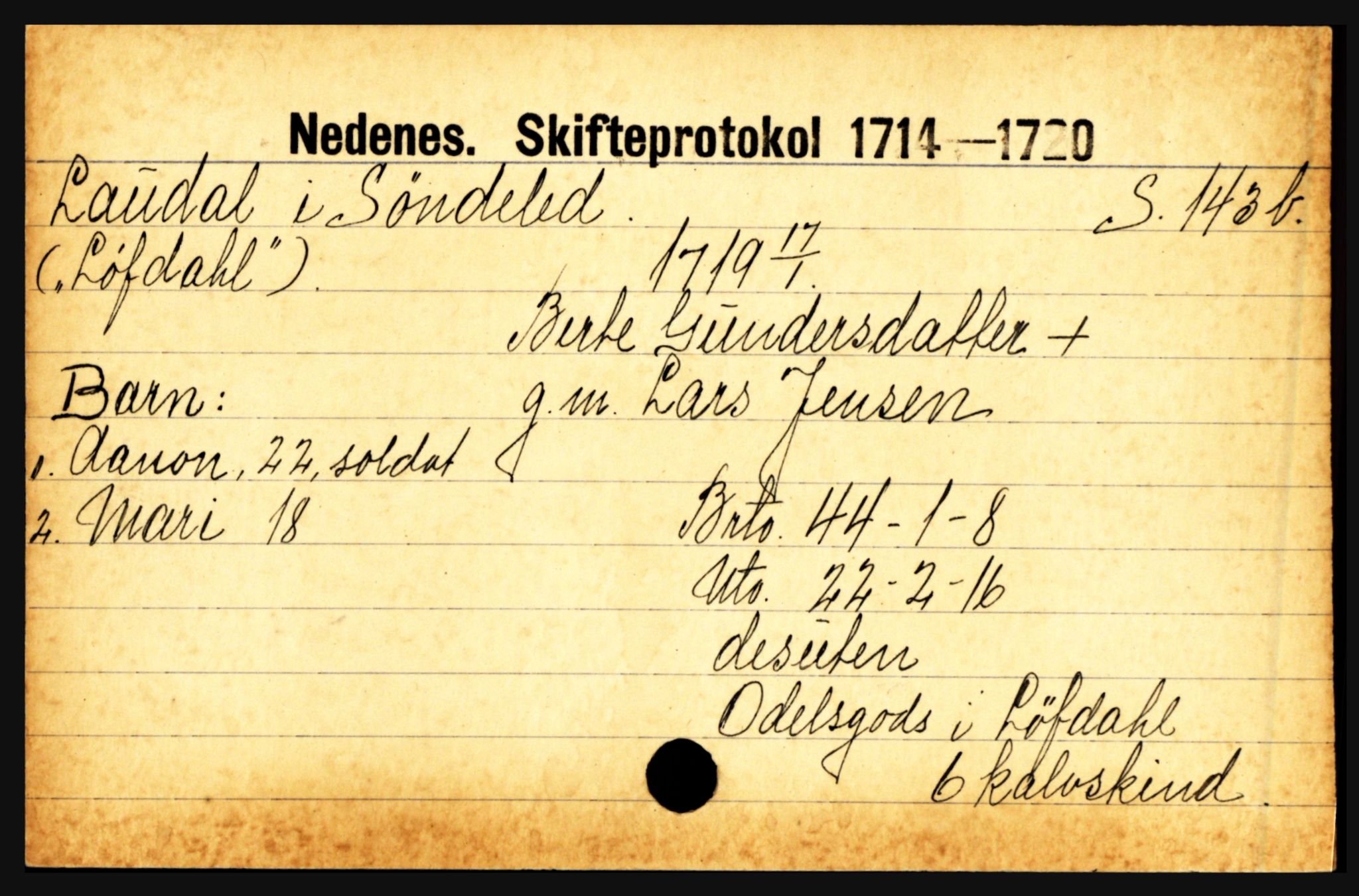 Nedenes sorenskriveri før 1824, AV/SAK-1221-0007/H, s. 17165