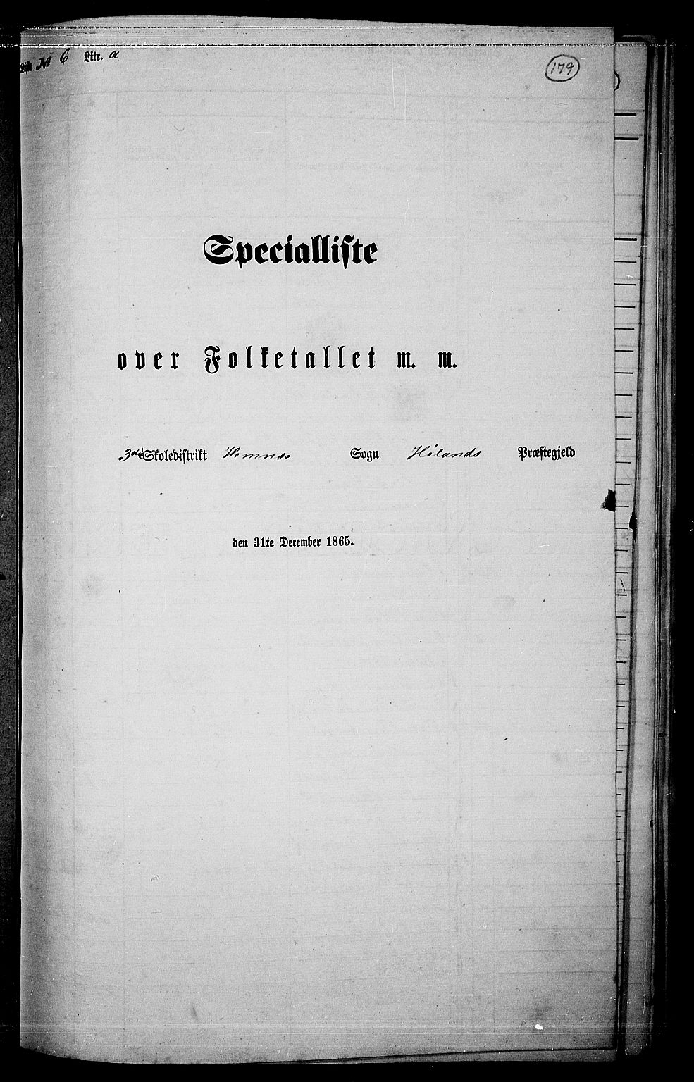 RA, Folketelling 1865 for 0221P Høland prestegjeld, 1865, s. 164