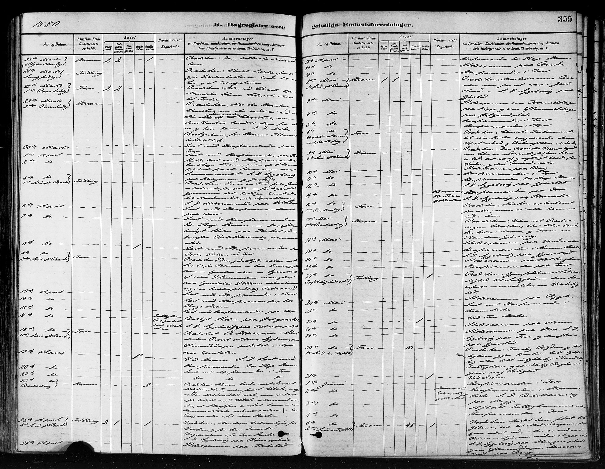 Ministerialprotokoller, klokkerbøker og fødselsregistre - Nord-Trøndelag, SAT/A-1458/746/L0448: Ministerialbok nr. 746A07 /1, 1878-1900, s. 355