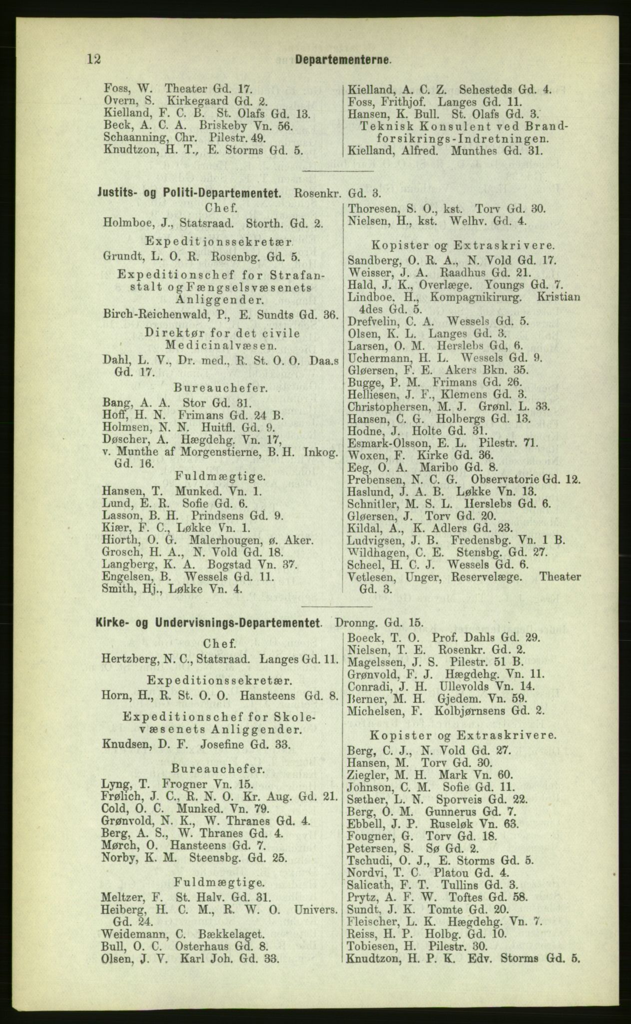 Kristiania/Oslo adressebok, PUBL/-, 1883, s. 12
