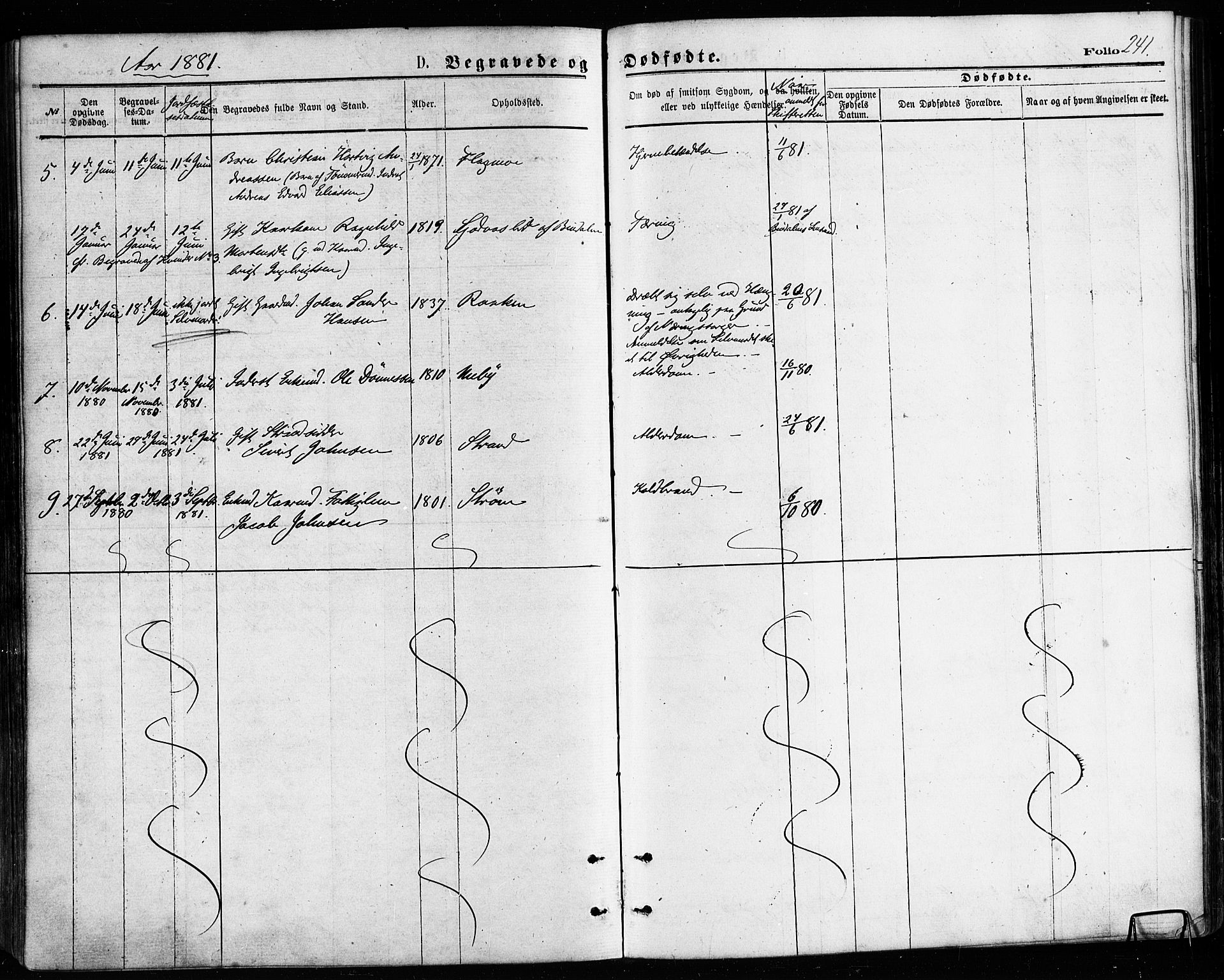 Ministerialprotokoller, klokkerbøker og fødselsregistre - Nordland, AV/SAT-A-1459/814/L0225: Ministerialbok nr. 814A06, 1875-1885, s. 241