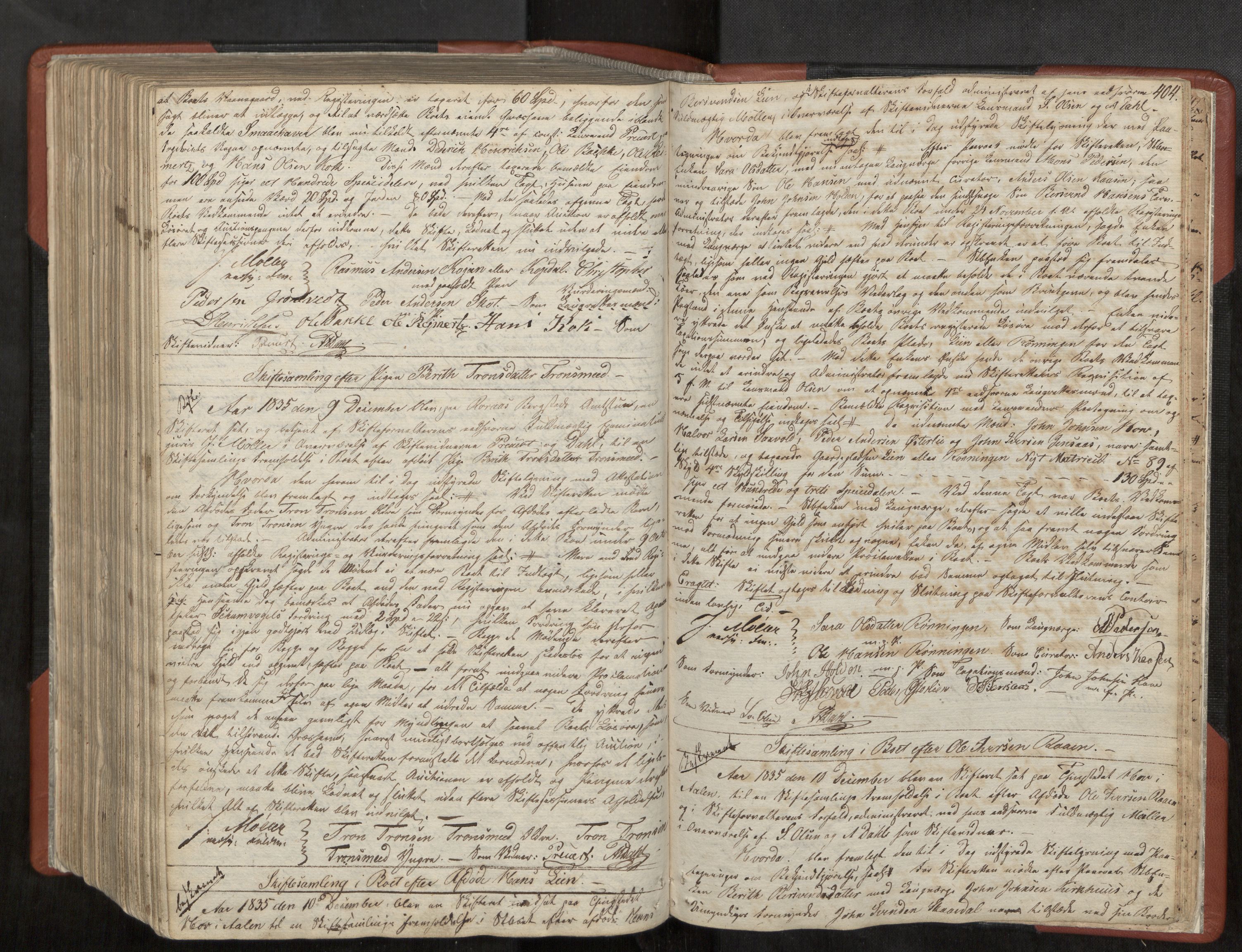 Gauldal sorenskriveri, AV/SAT-A-0014/1/3/3B/L0002: Skiftebehandlingsprotokoll, 1823-1836, s. 404