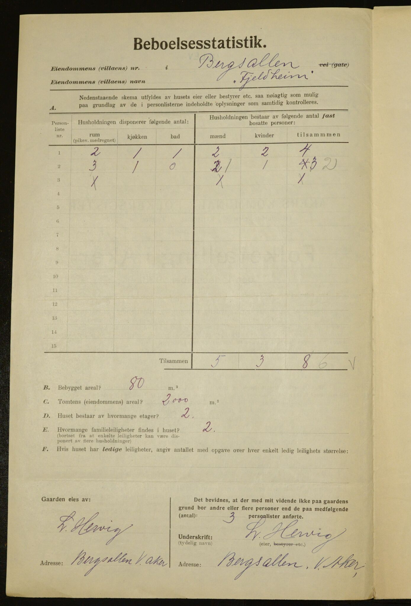 , Kommunal folketelling 1.12.1923 for Aker, 1923, s. 7749