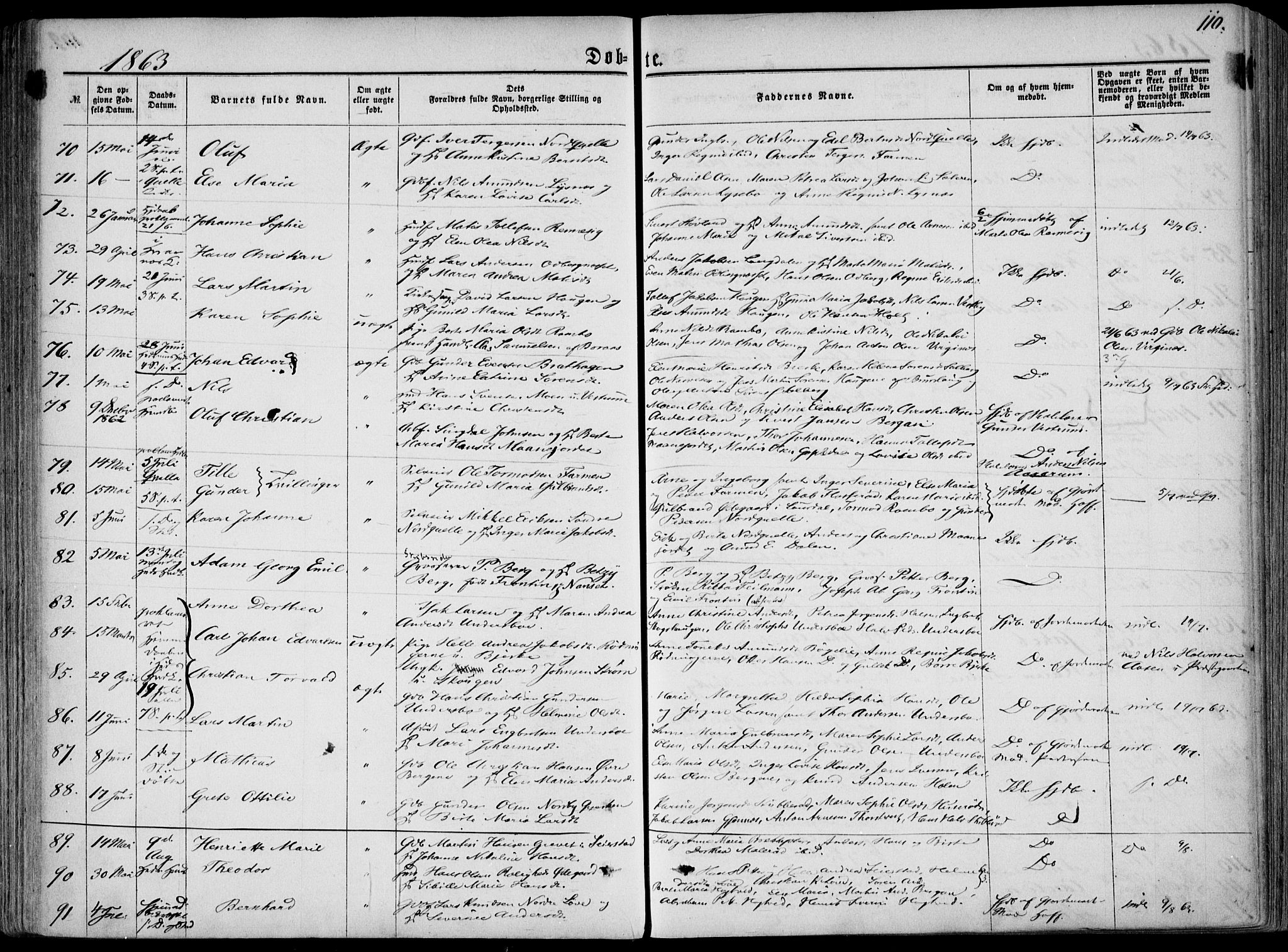 Hedrum kirkebøker, AV/SAKO-A-344/F/Fa/L0007: Ministerialbok nr. I 7, 1857-1868, s. 110