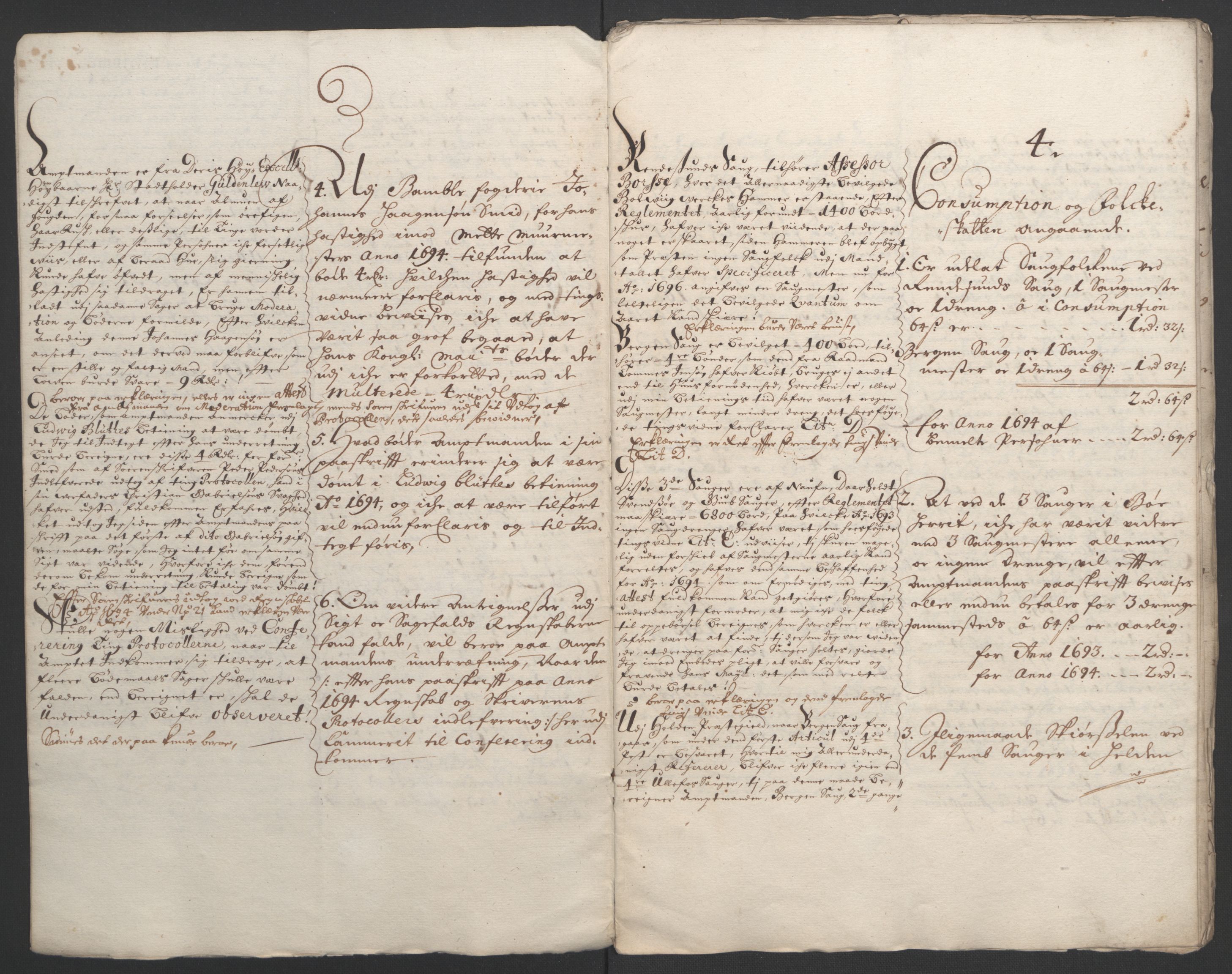 Rentekammeret inntil 1814, Reviderte regnskaper, Fogderegnskap, AV/RA-EA-4092/R36/L2092: Fogderegnskap Øvre og Nedre Telemark og Bamble, 1694, s. 278