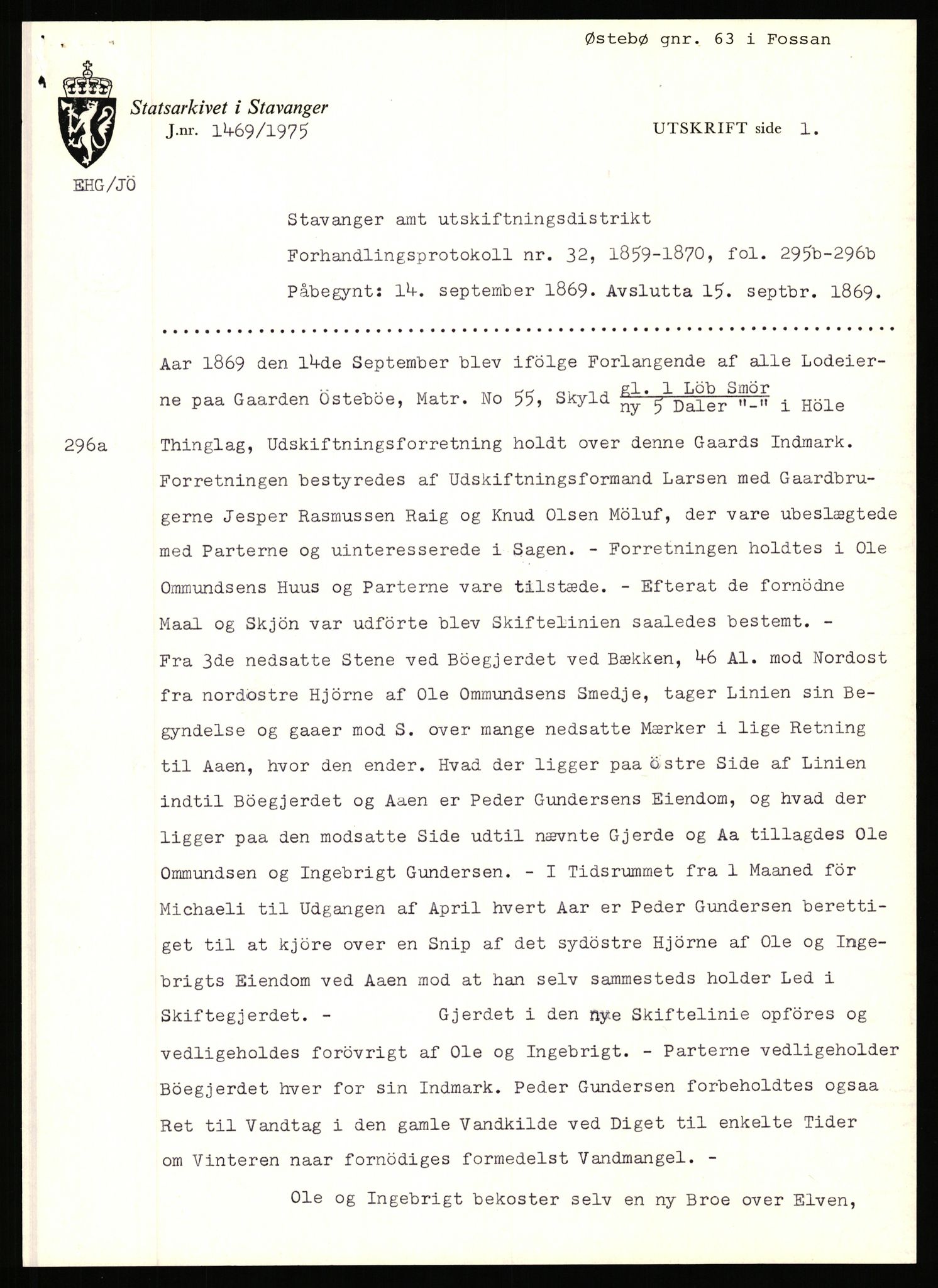 Statsarkivet i Stavanger, AV/SAST-A-101971/03/Y/Yj/L0098: Avskrifter sortert etter gårdsnavn: Øigrei - Østeinstad, 1750-1930, s. 571