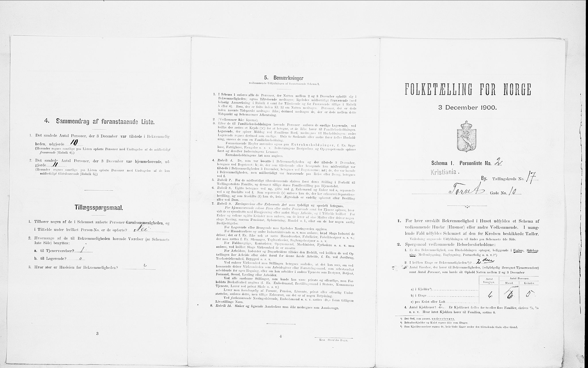 SAO, Folketelling 1900 for 0301 Kristiania kjøpstad, 1900, s. 103378