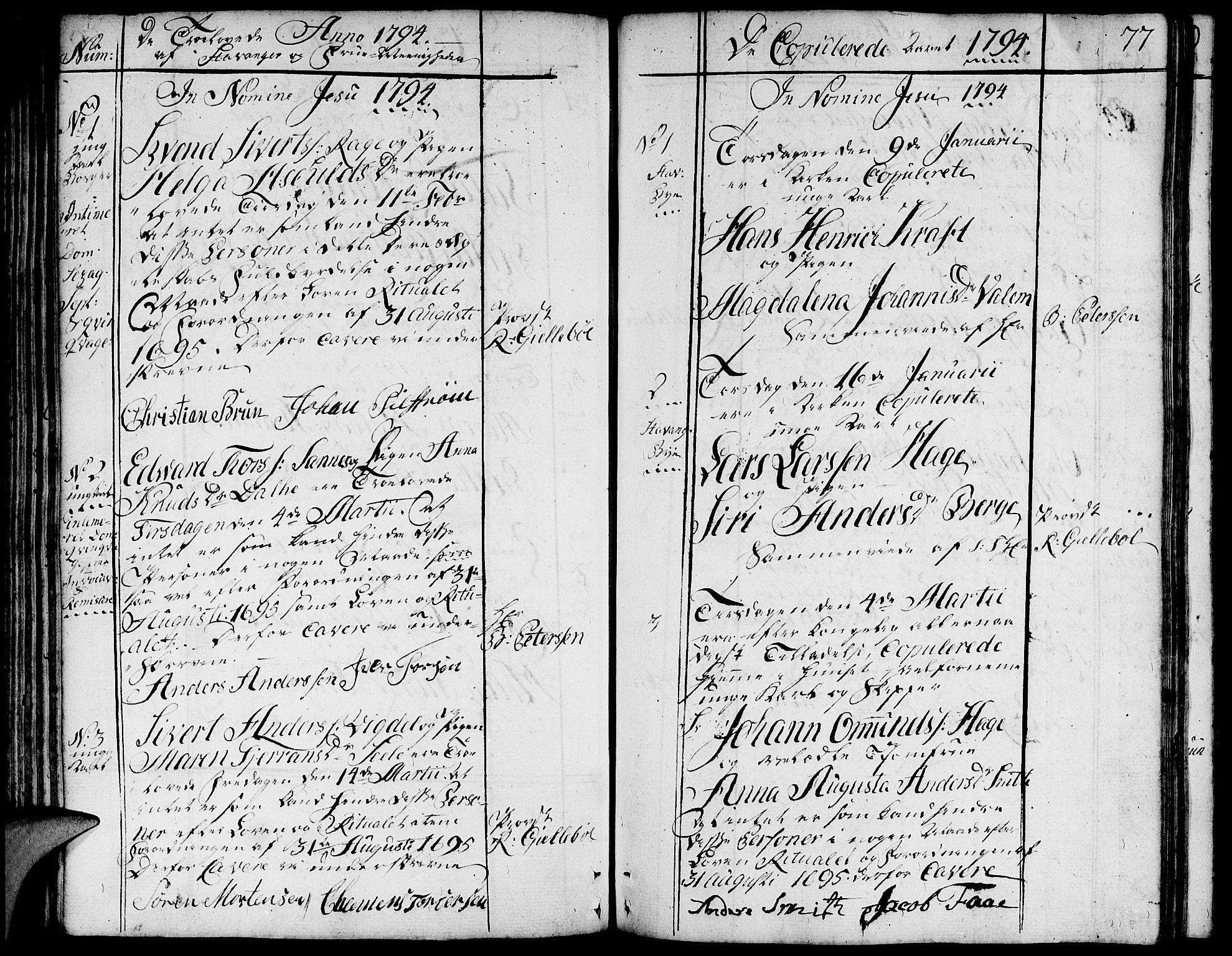 Domkirken sokneprestkontor, AV/SAST-A-101812/001/30/30BA/L0006: Ministerialbok nr. A 6, 1783-1815, s. 77
