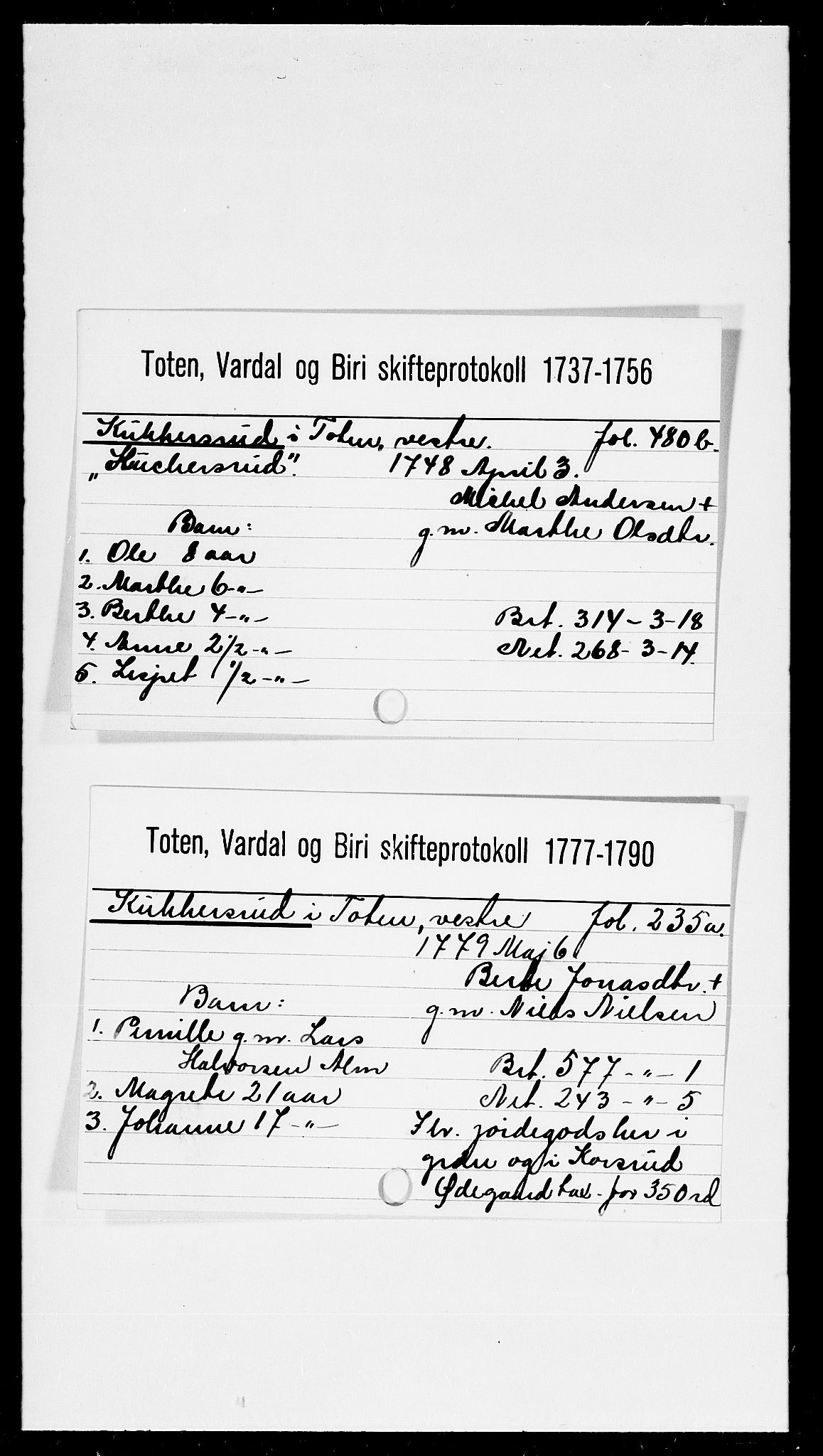 Toten tingrett, SAH/TING-006/J, 1657-1903, s. 26430