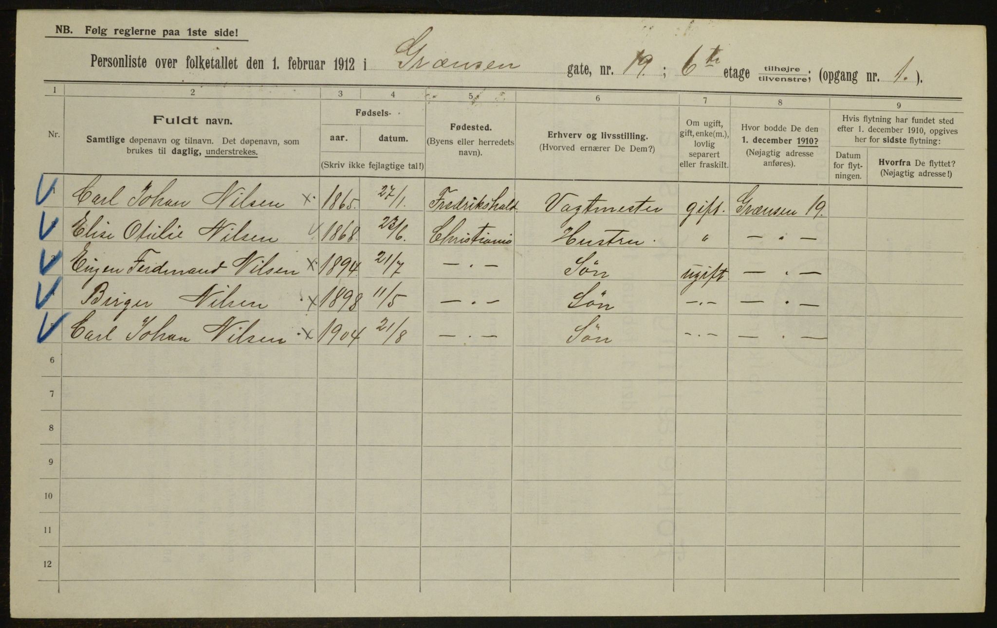 OBA, Kommunal folketelling 1.2.1912 for Kristiania, 1912, s. 29692