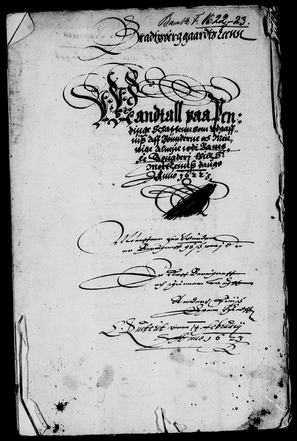 Rentekammeret inntil 1814, Reviderte regnskaper, Lensregnskaper, AV/RA-EA-5023/R/Rb/Rbp/L0008: Bratsberg len, 1622-1625