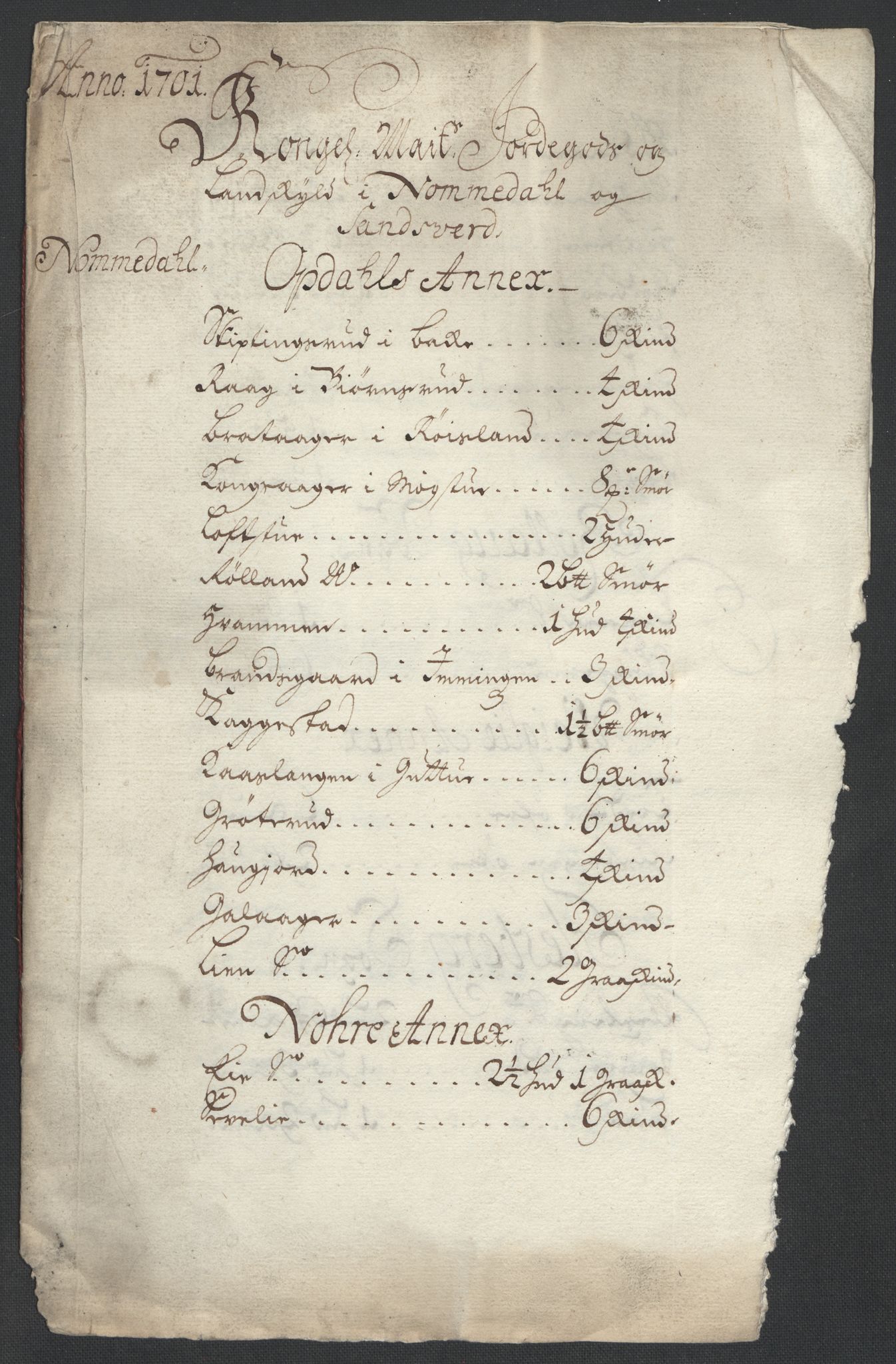 Rentekammeret inntil 1814, Reviderte regnskaper, Fogderegnskap, AV/RA-EA-4092/R24/L1579: Fogderegnskap Numedal og Sandsvær, 1701, s. 100