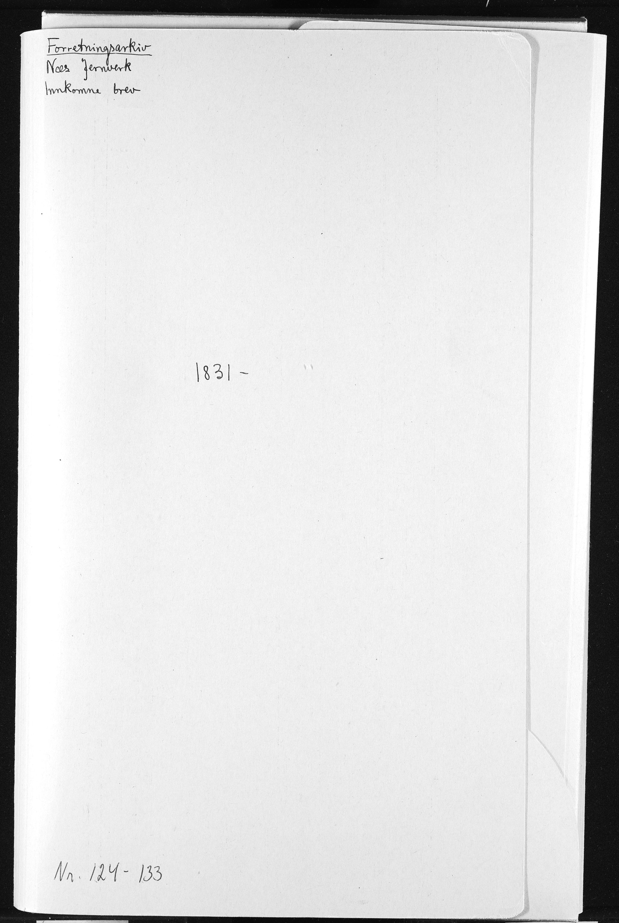 Baaseland Jernverk og Næs Jernverk, NESJ/NJM-001/01/01/L0034: Innkomne brev - 124-143, 1831-1850
